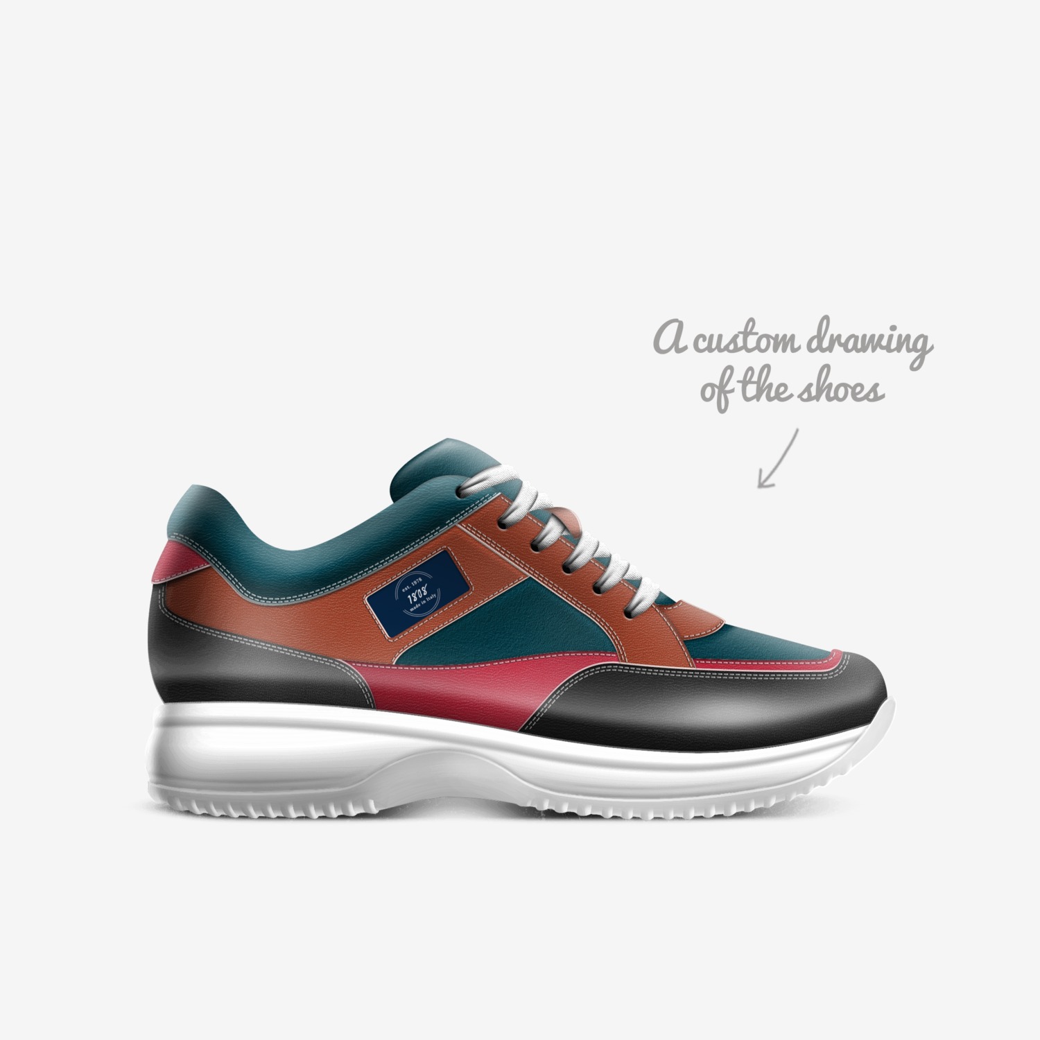 1808 custom made in Italy shoes by Naveena Daredia | Sketch view
