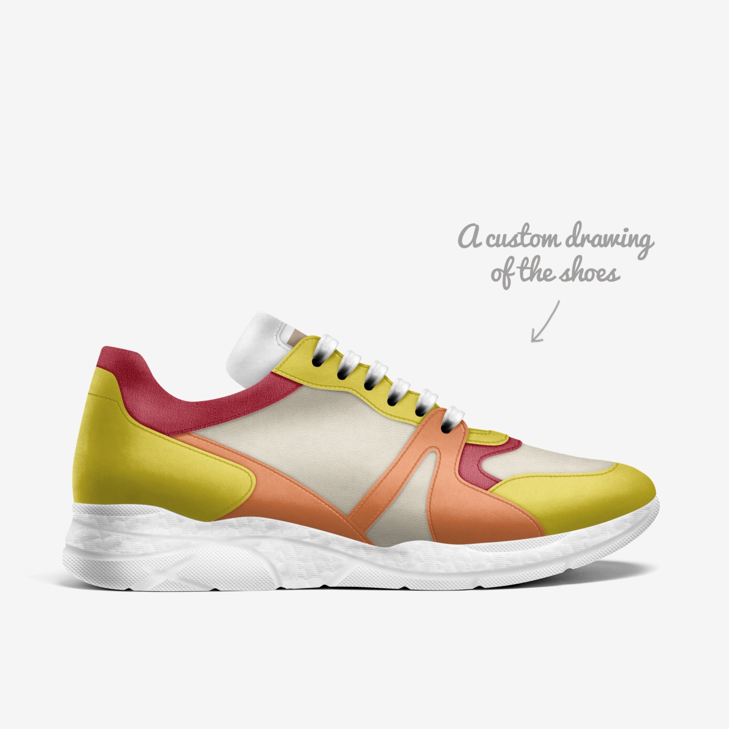 Petals custom made in Italy shoes by Leah Monyé | Sketch view