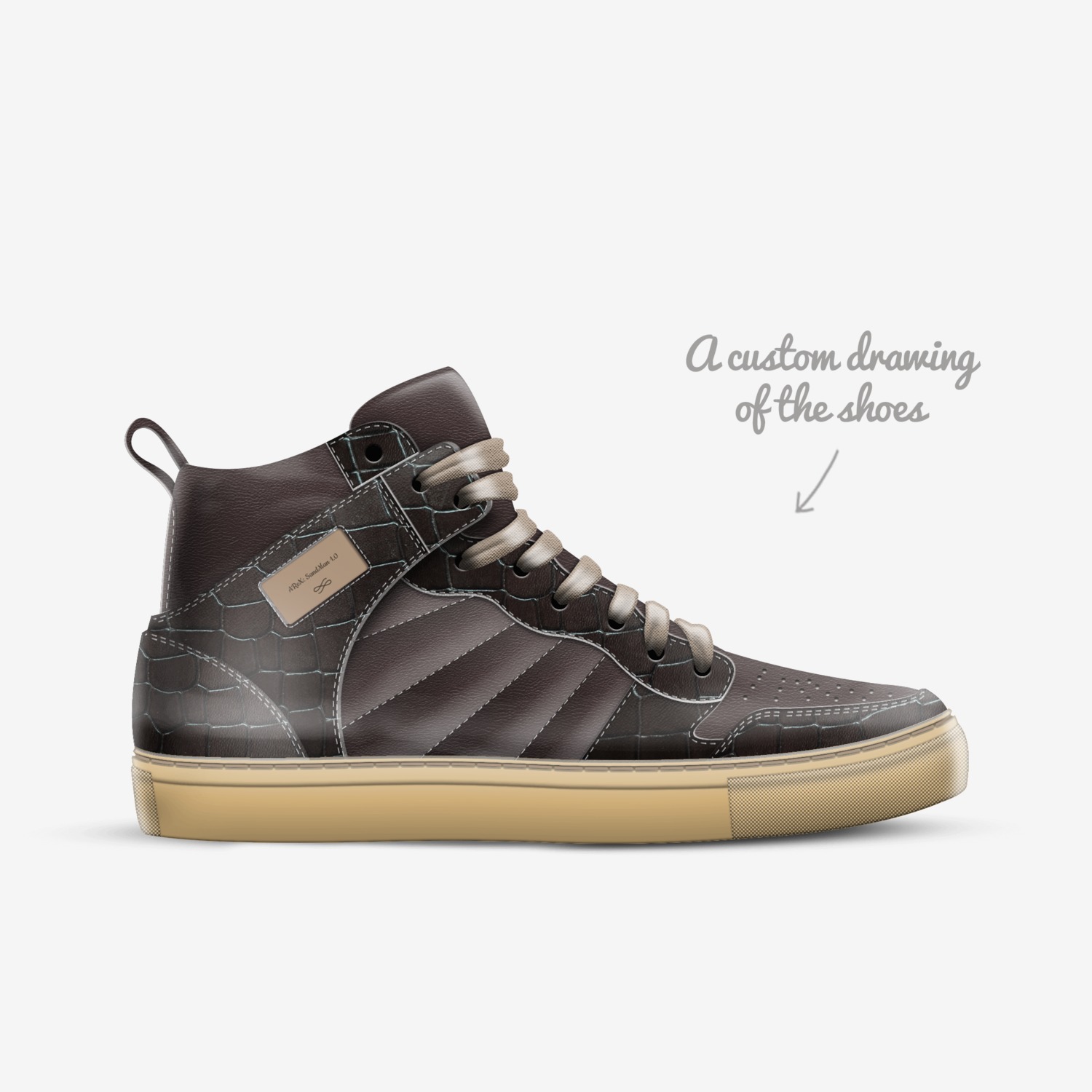 AReX: SandMan 1.0 custom made in Italy shoes by Ëűženphõric Êlíxïř | Sketch view