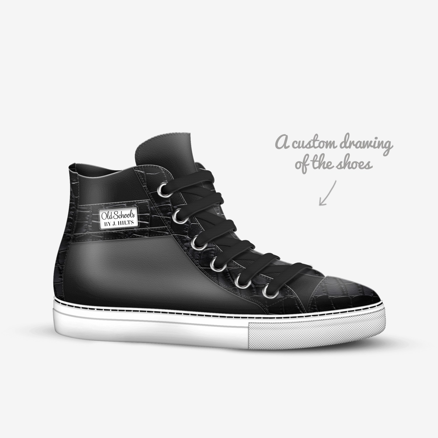 Old Schools custom made in Italy shoes by James Hilts | Sketch view