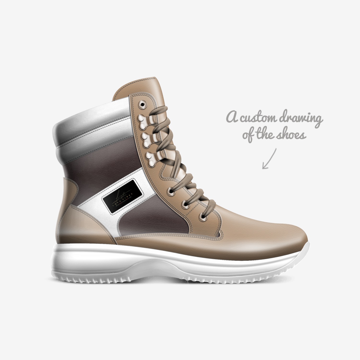 LoFa Vibez custom made in Italy shoes by Sharita Bundoo | Sketch view