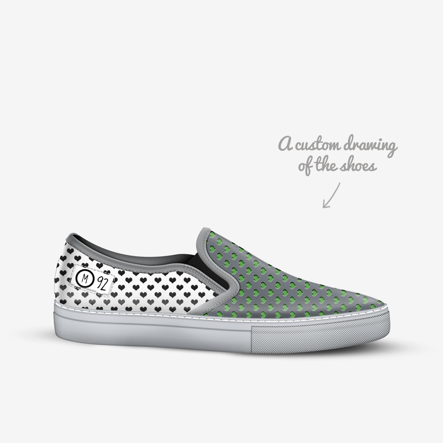 MO92 custom made in Italy shoes by Micol Ottina | Sketch view