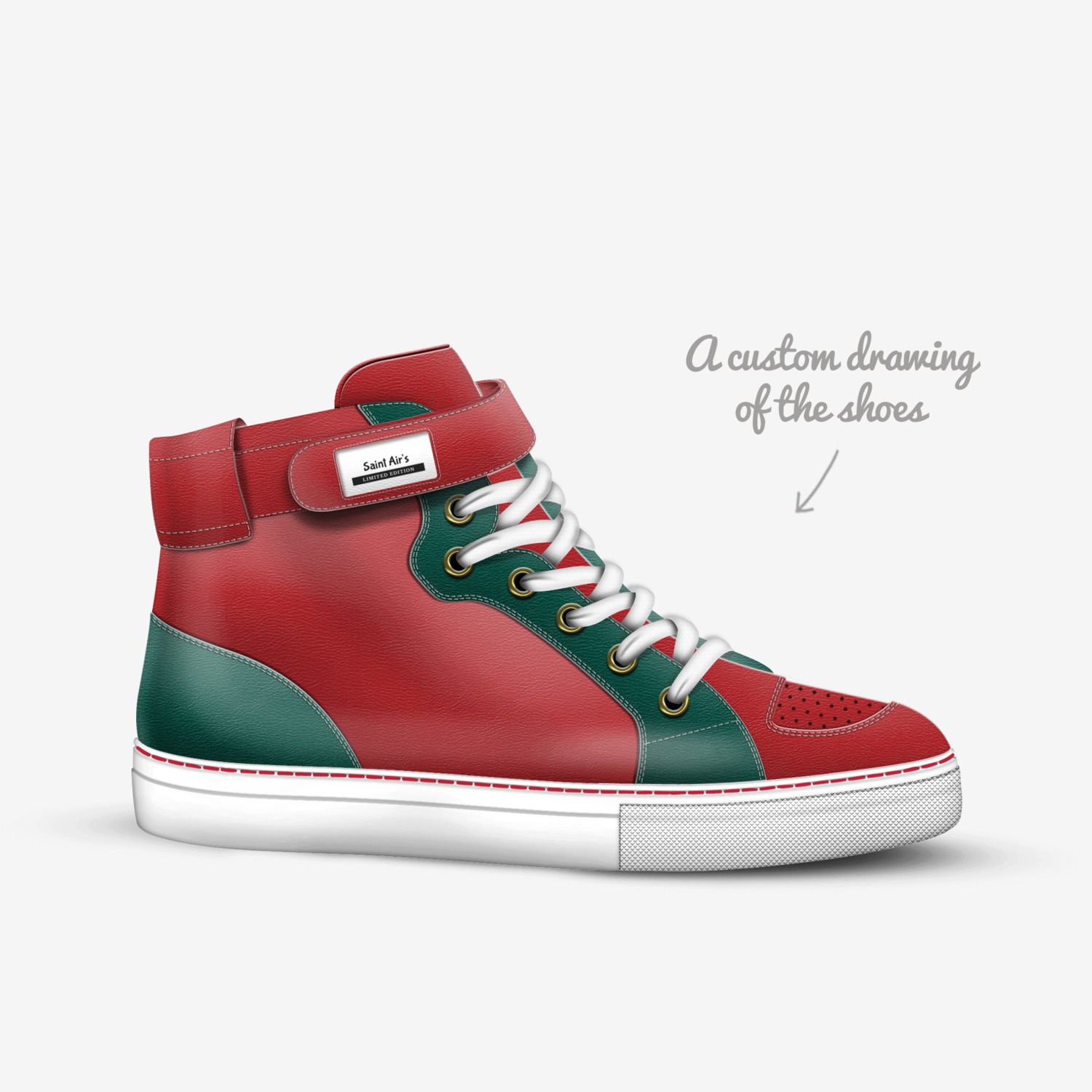 Saint Air's custom made in Italy shoes by Edward Perkins | Sketch view