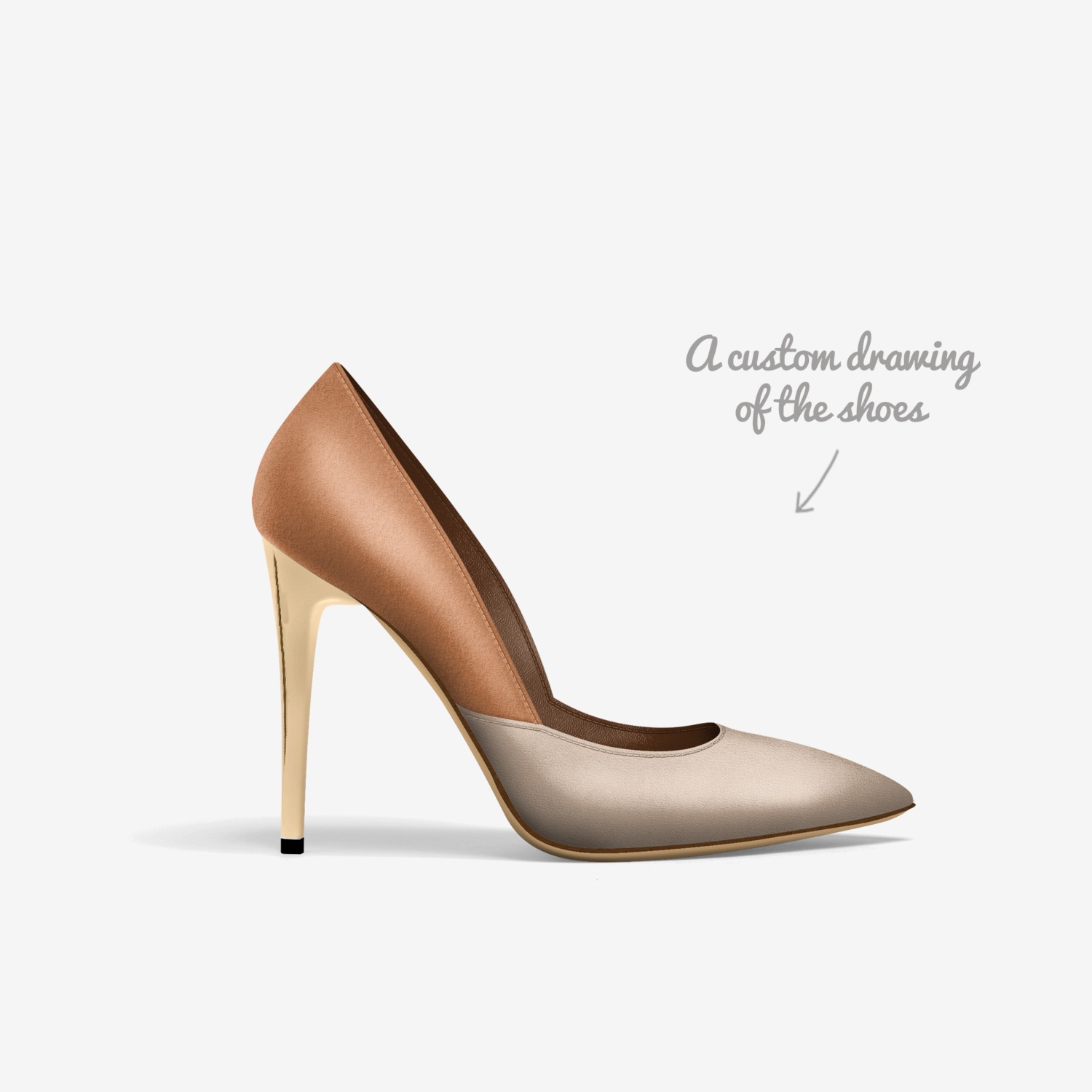jenn custom made in Italy shoes by Kahmeel Callahan | Sketch view