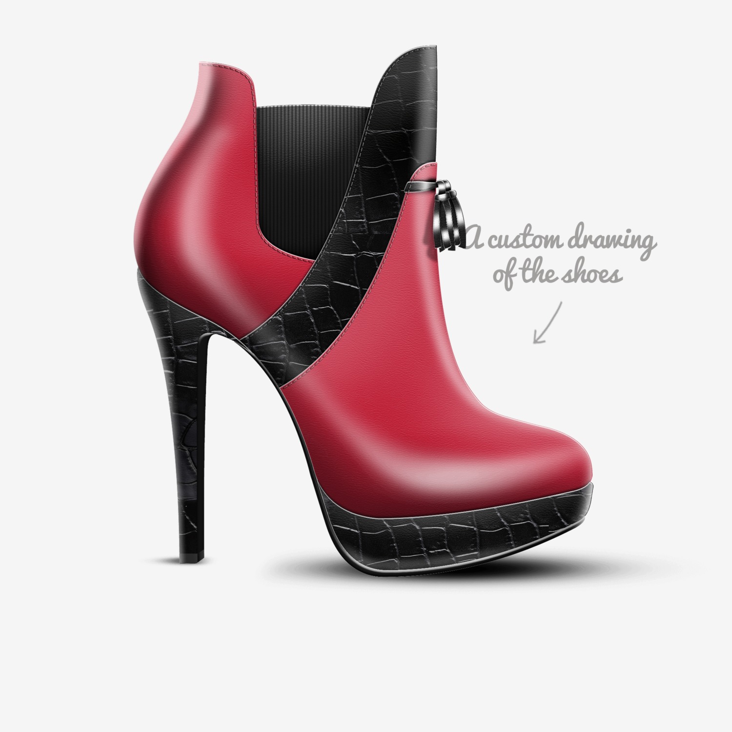 Nik Nyce Official custom made in Italy shoes by Dr. Nicole Harrington | Sketch view