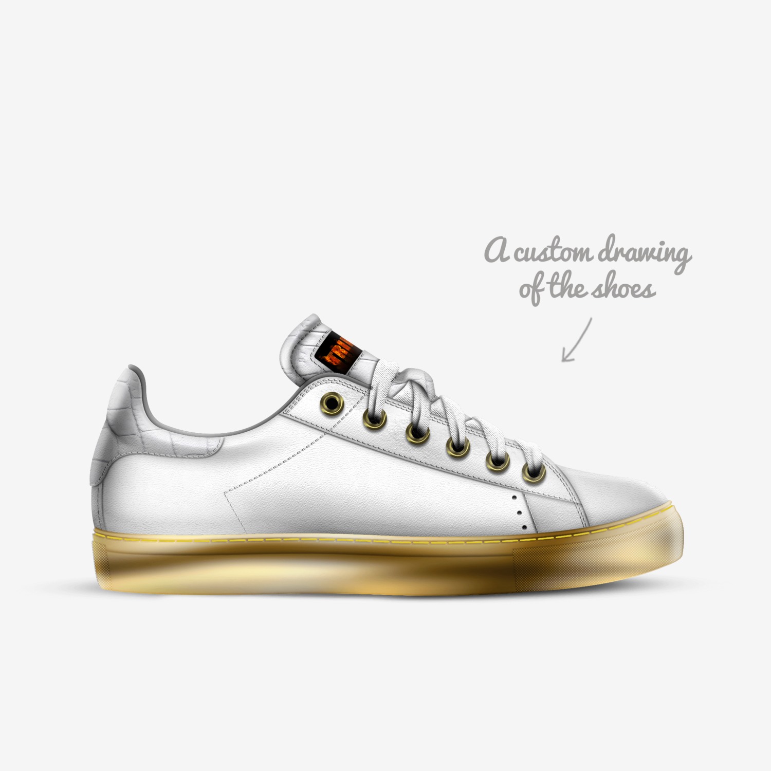 TRIPPLE custom made in Italy shoes by Rachel Ekinde | Sketch view