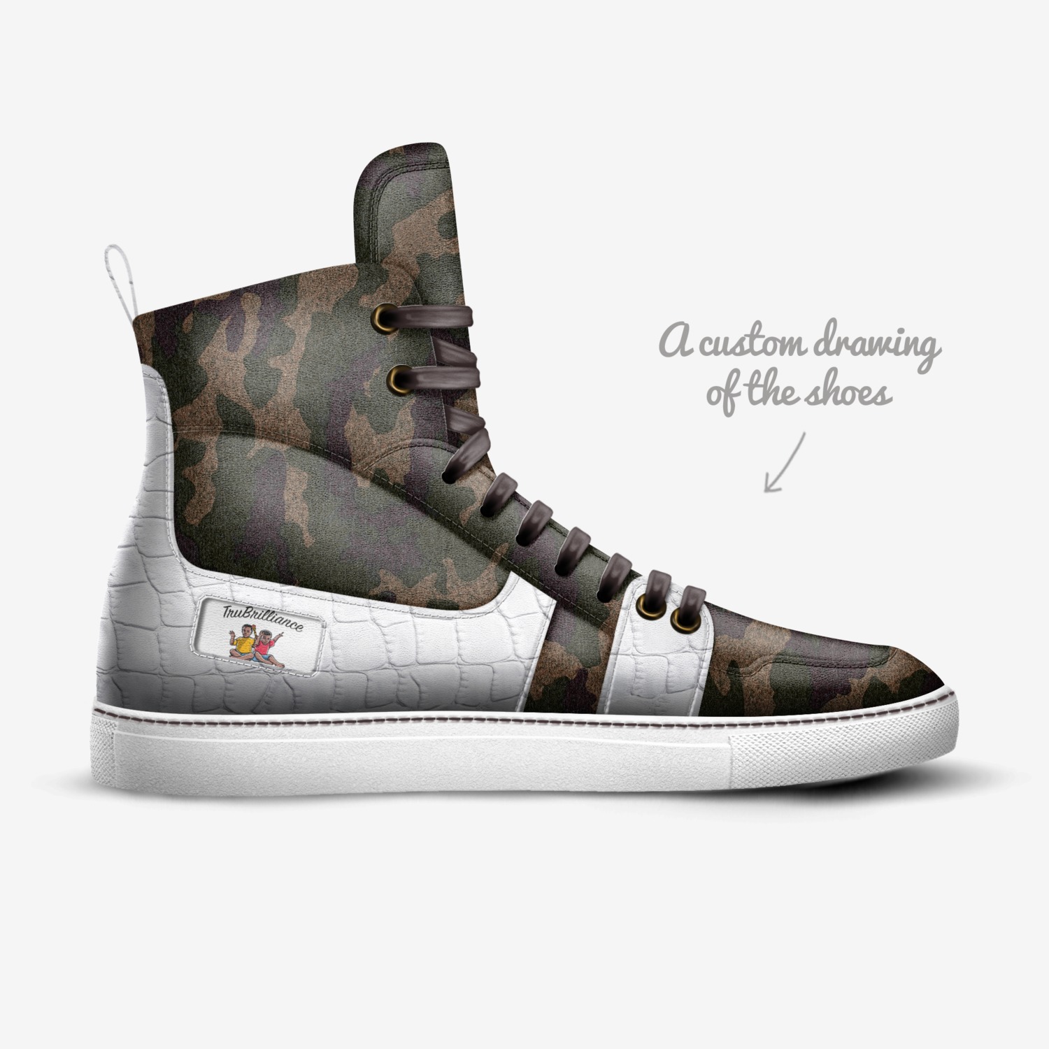 Brill 1 custom made in Italy shoes by Katrell Antonto | Sketch view
