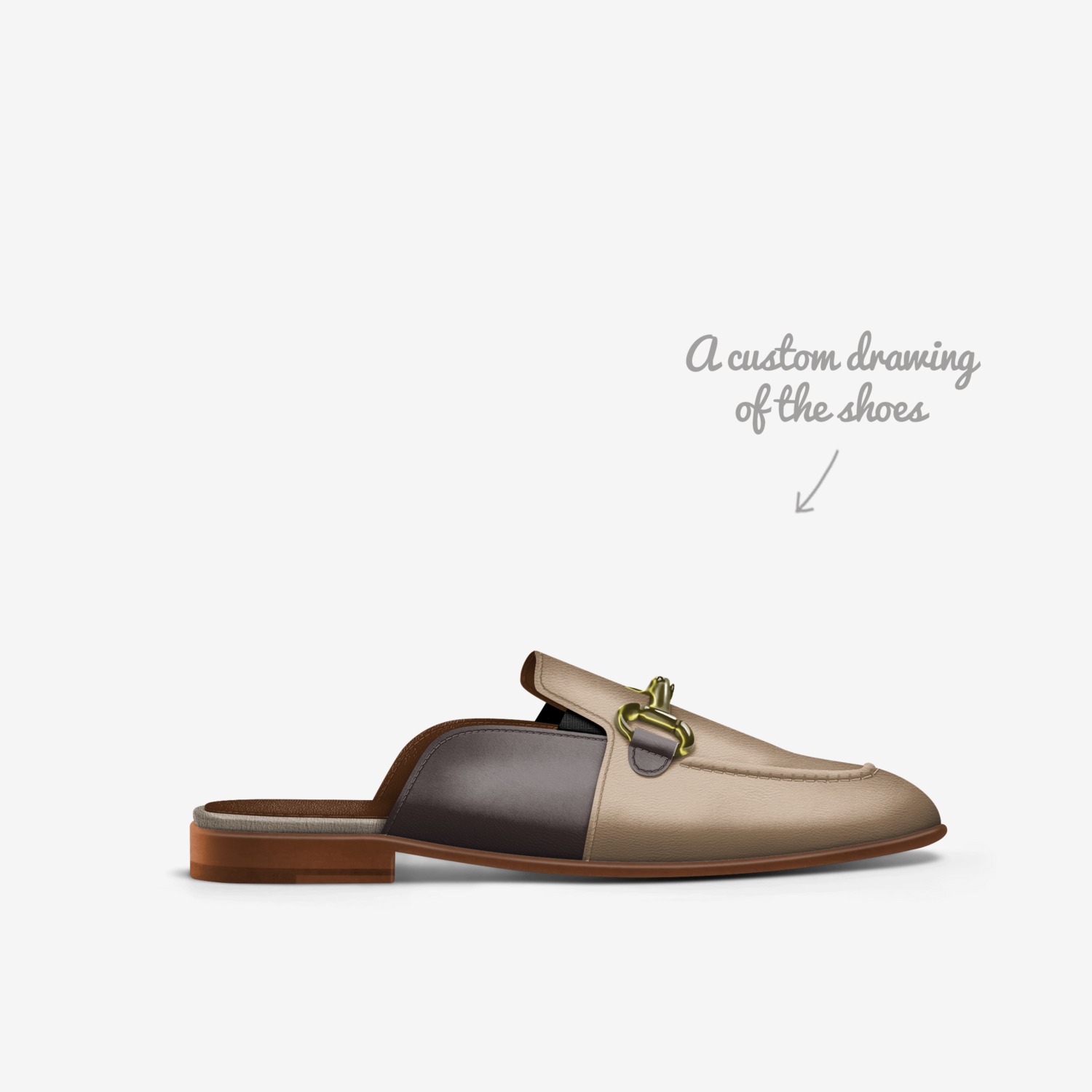 Dona custom made in Italy shoes by Habib Kamara | Sketch view