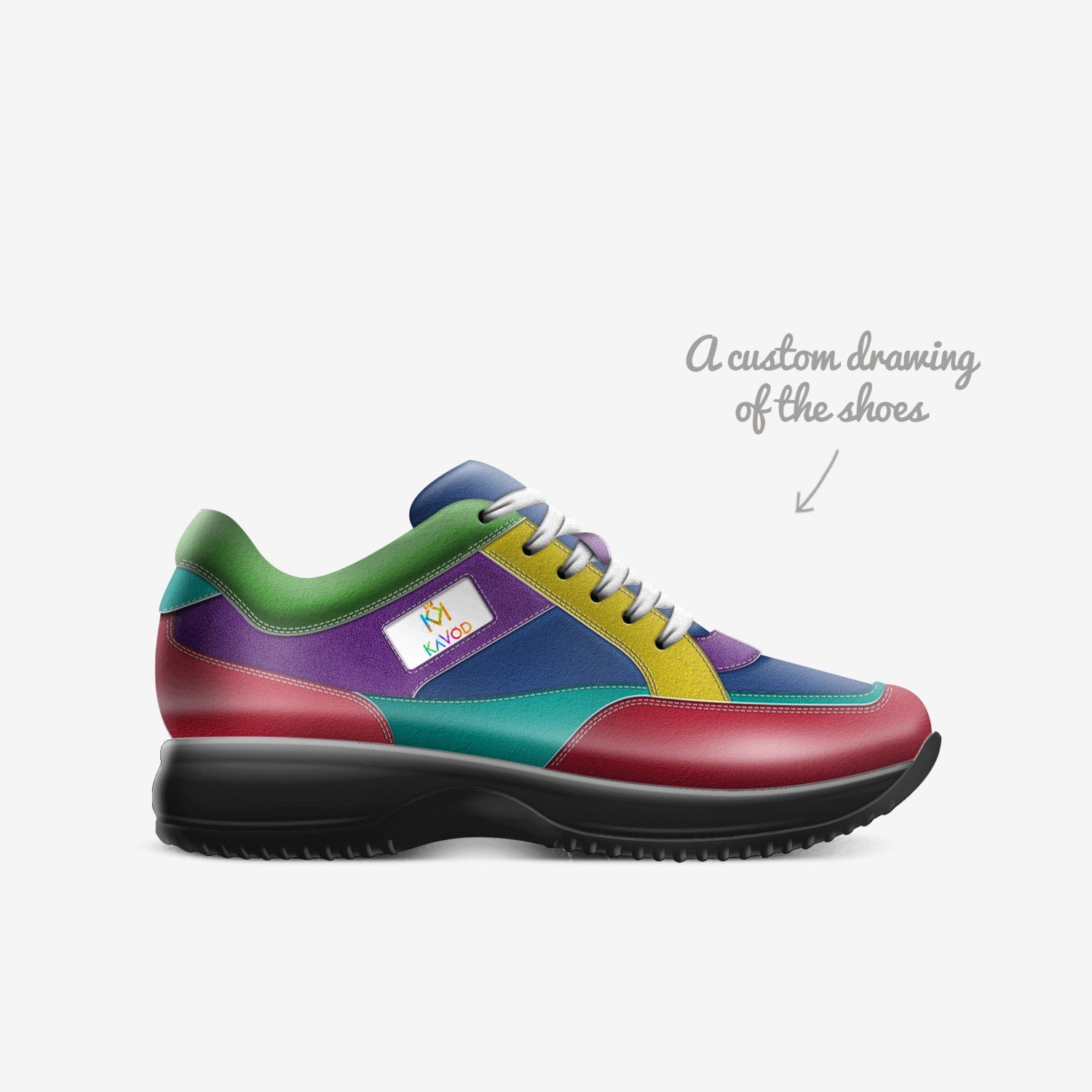 KaVod Collection  custom made in Italy shoes by Naim Collins | Sketch view