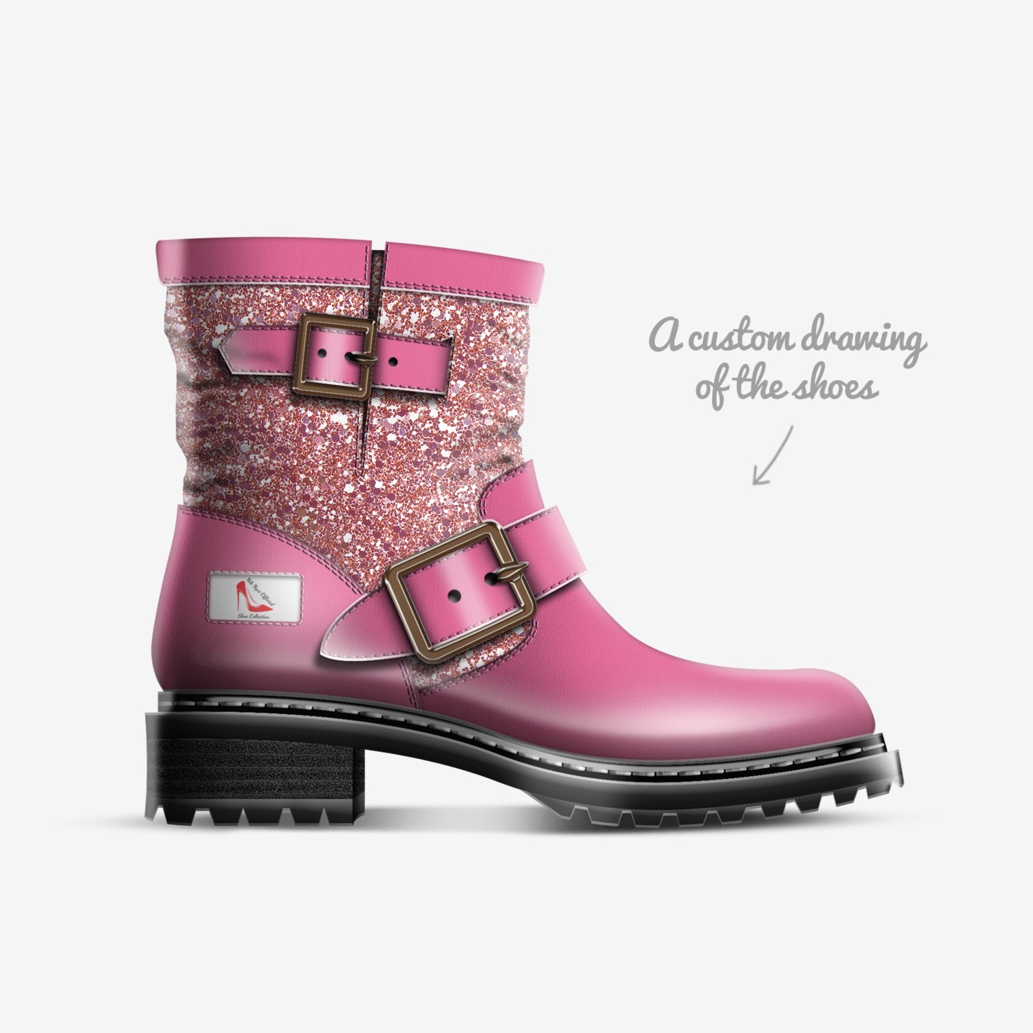 Nik Nyce Official custom made in Italy shoes by Dr. Nicole Harrington | Sketch view