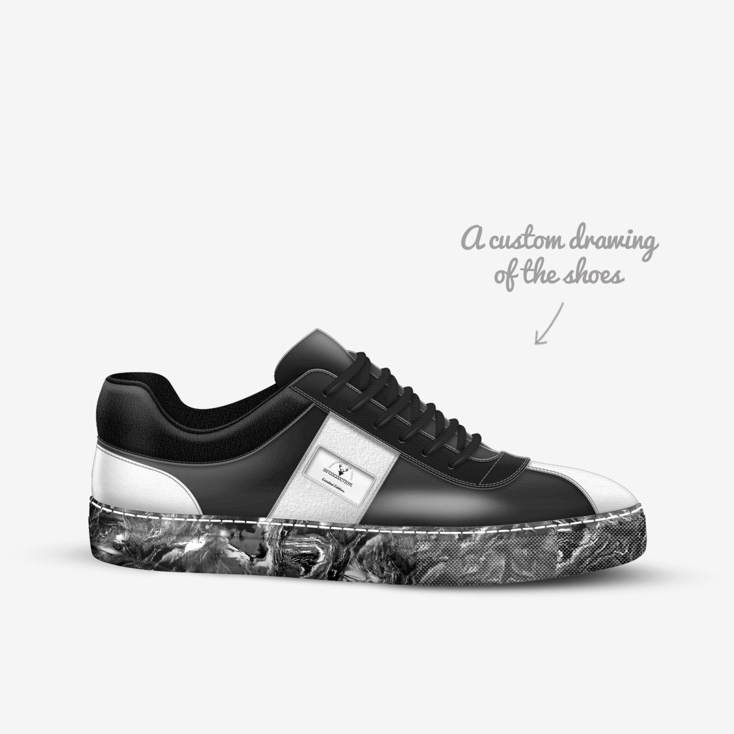 SS'COLLECTION  custom made in Italy shoes by Shirville Jarvis | Sketch view