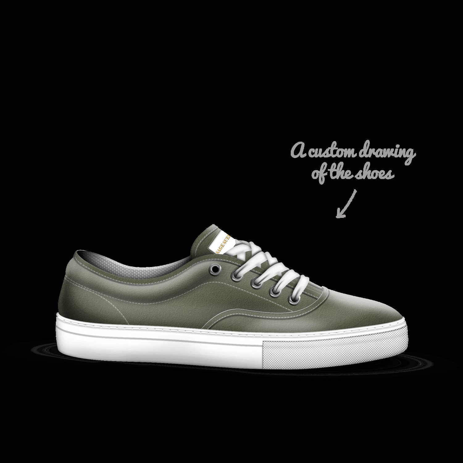 sage green sneakers