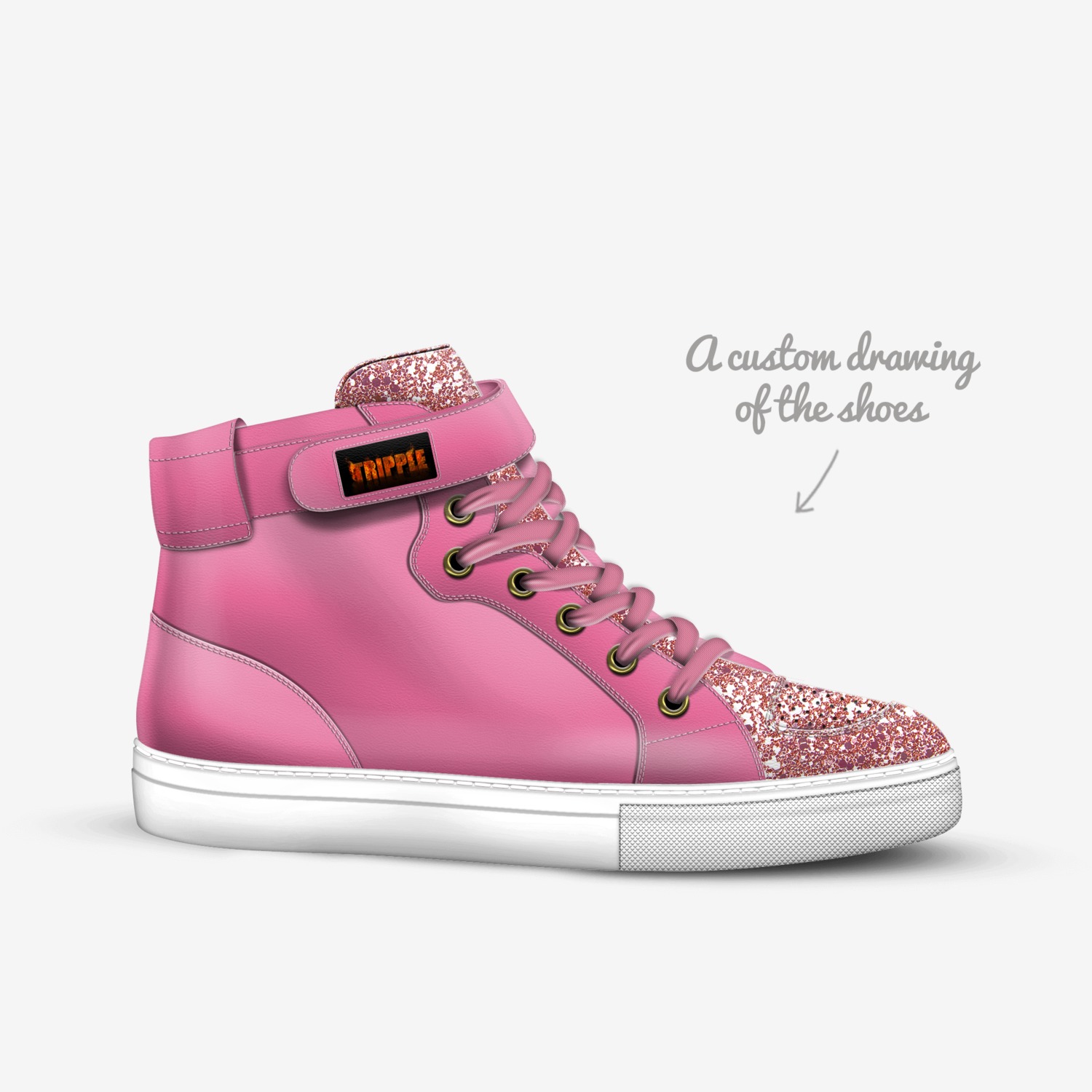 TRIPPLE_SHINE  custom made in Italy shoes by Rachel Ekinde | Sketch view
