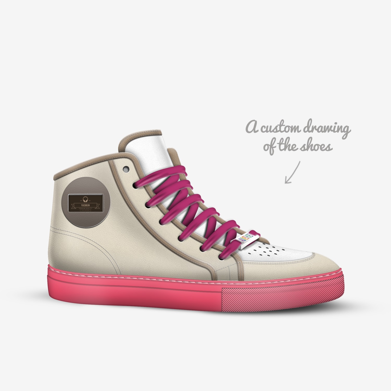 The Girly Shoe custom made in Italy shoes by Yasmijn Pol | Sketch view