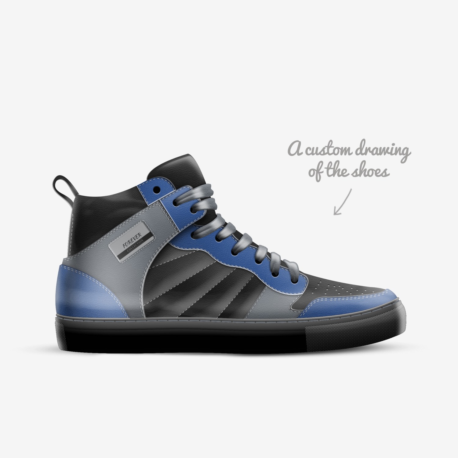 FOREVER custom made in Italy shoes by Horace Graham | Sketch view