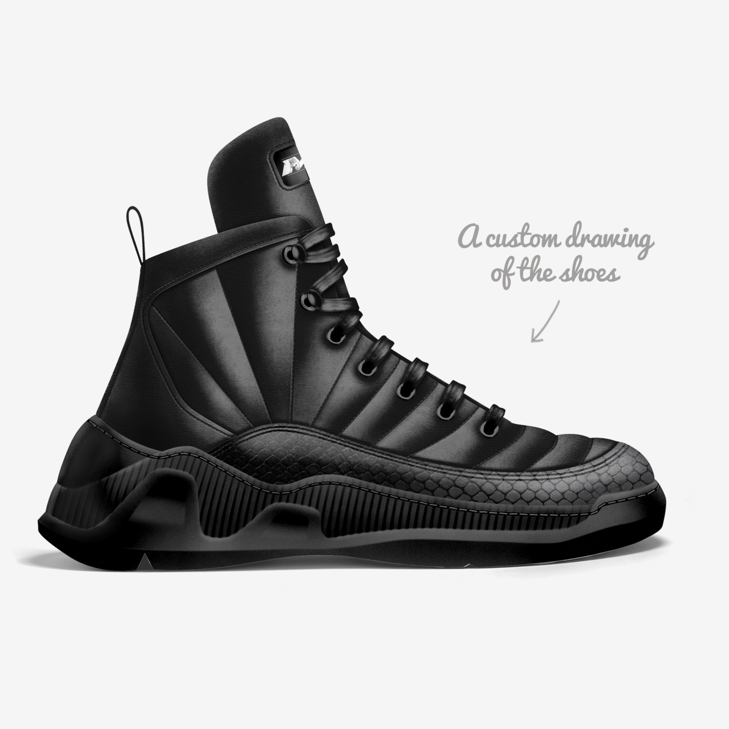 Magnificent 7 custom made in Italy shoes by Eddie Silva | Sketch view