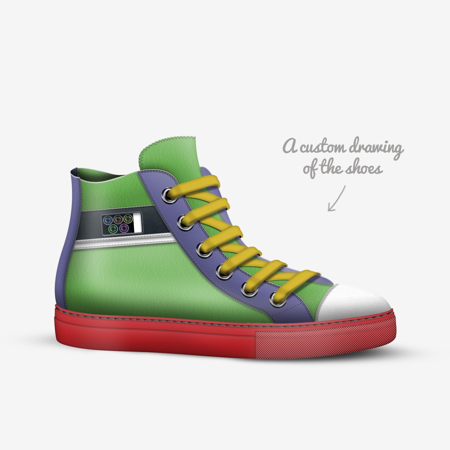 Deezies custom made in Italy shoes by Jeremiah Jeremiah | Sketch view