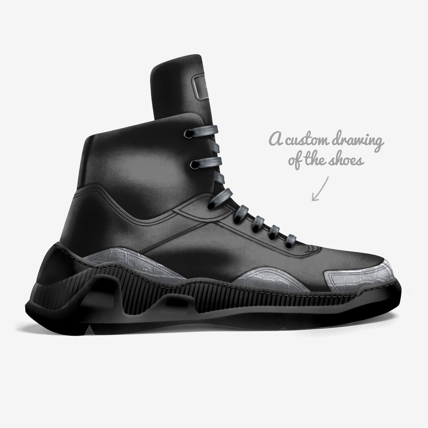 JPJ custom made in Italy shoes by Amos Williams | Sketch view