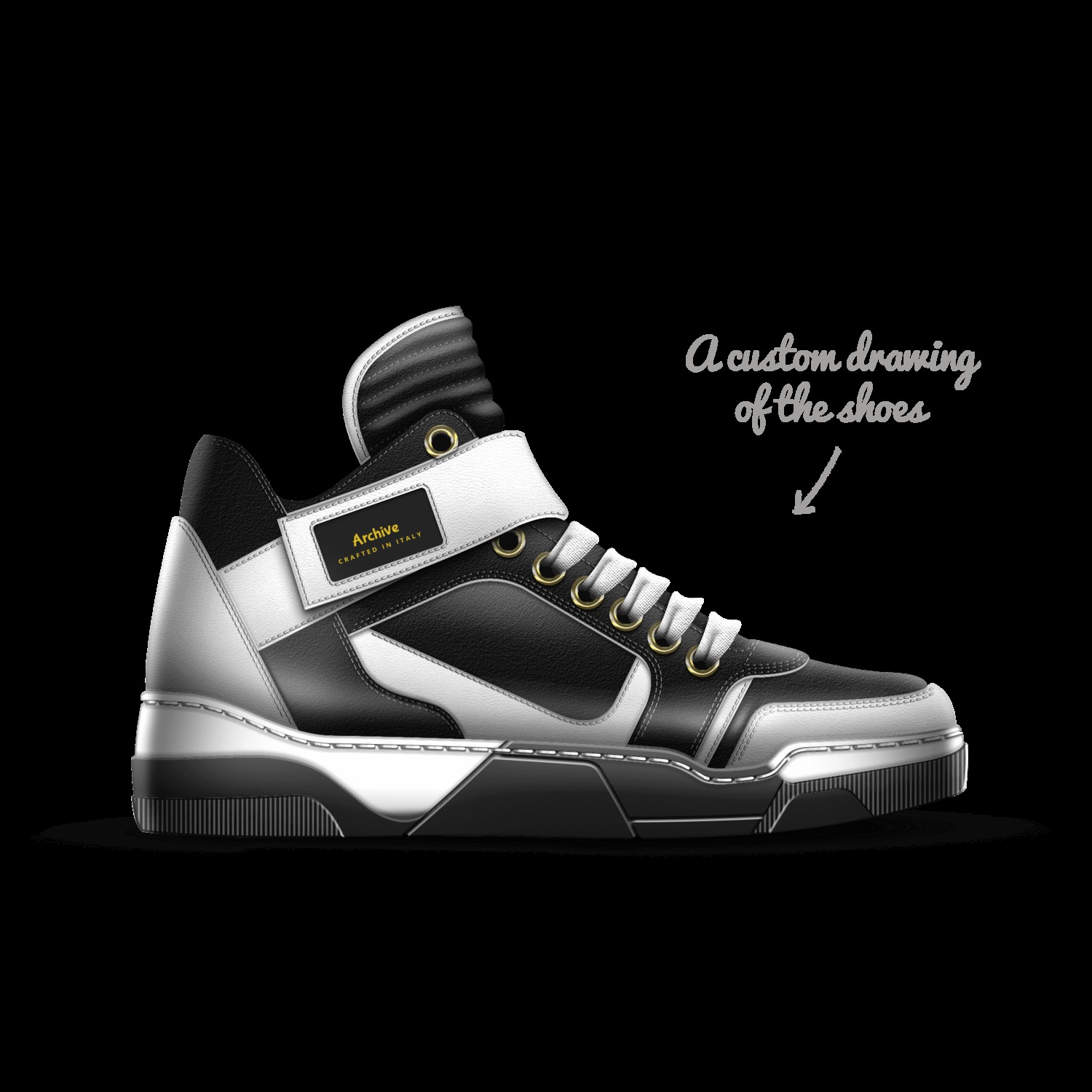 靴 Archive Ruin Custom Leather Sneakers Archive Ruin Custom Leather Sneakers