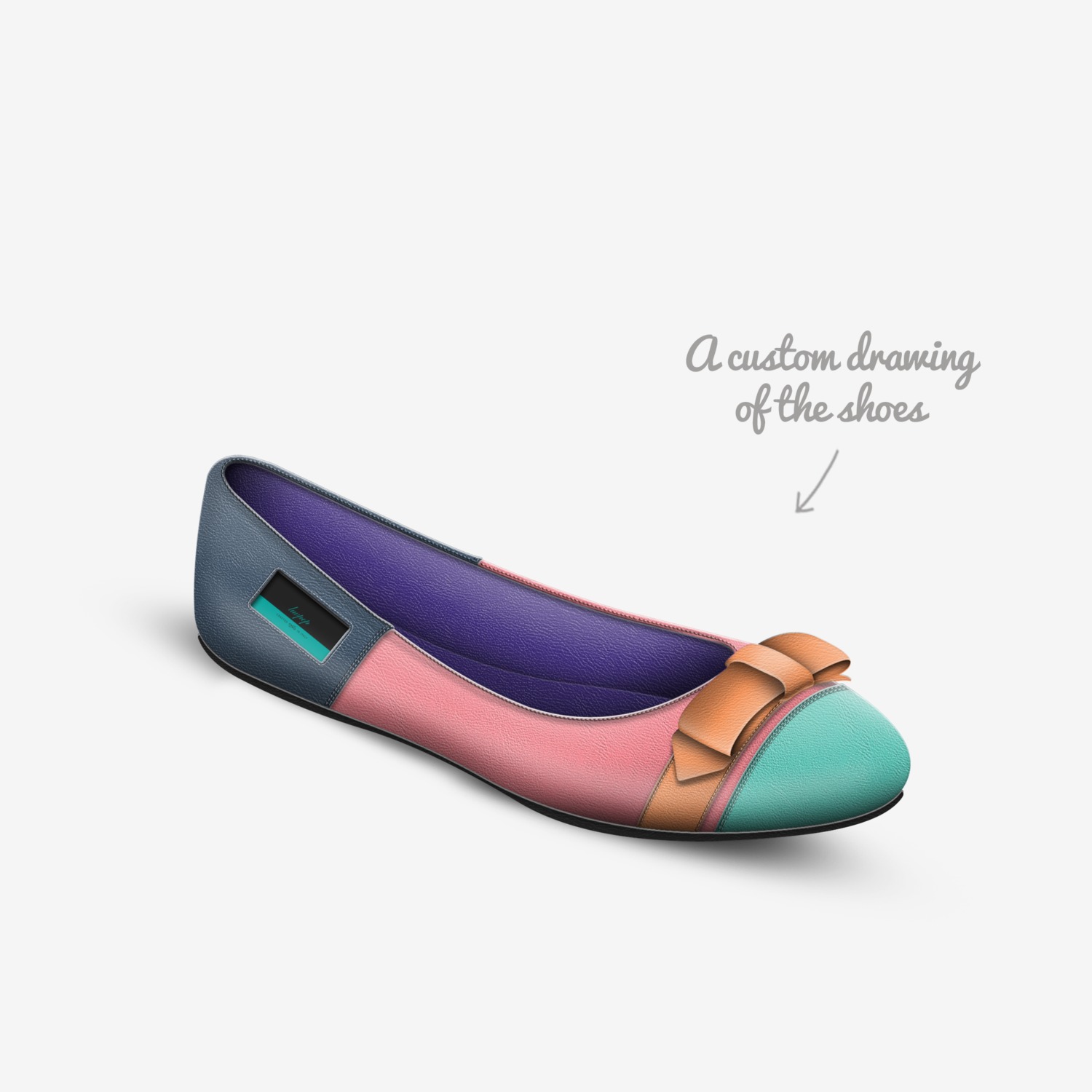luvpop custom made in Italy shoes by Lol Pop | Sketch view