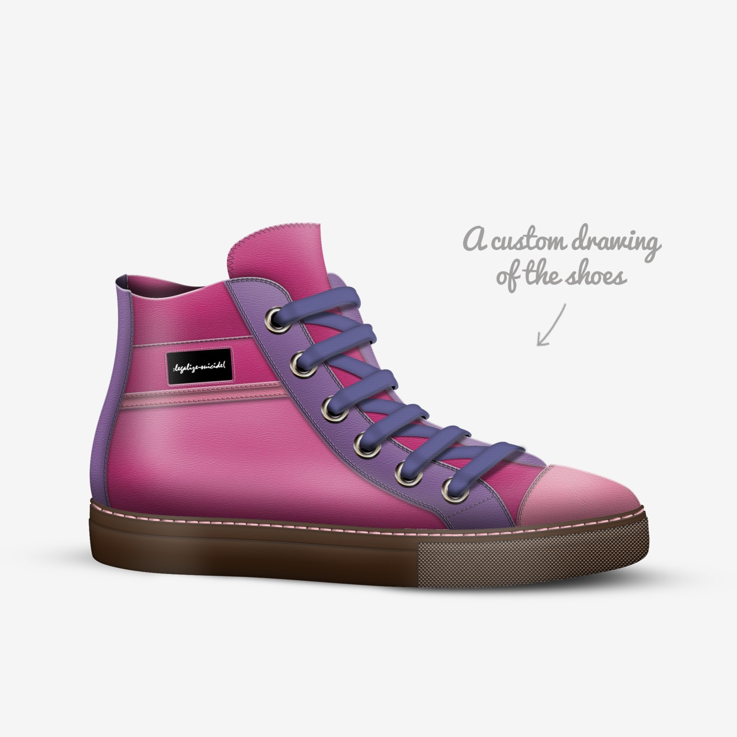 veiny dick custom made in Italy shoes by Thomas Leacock | Sketch view