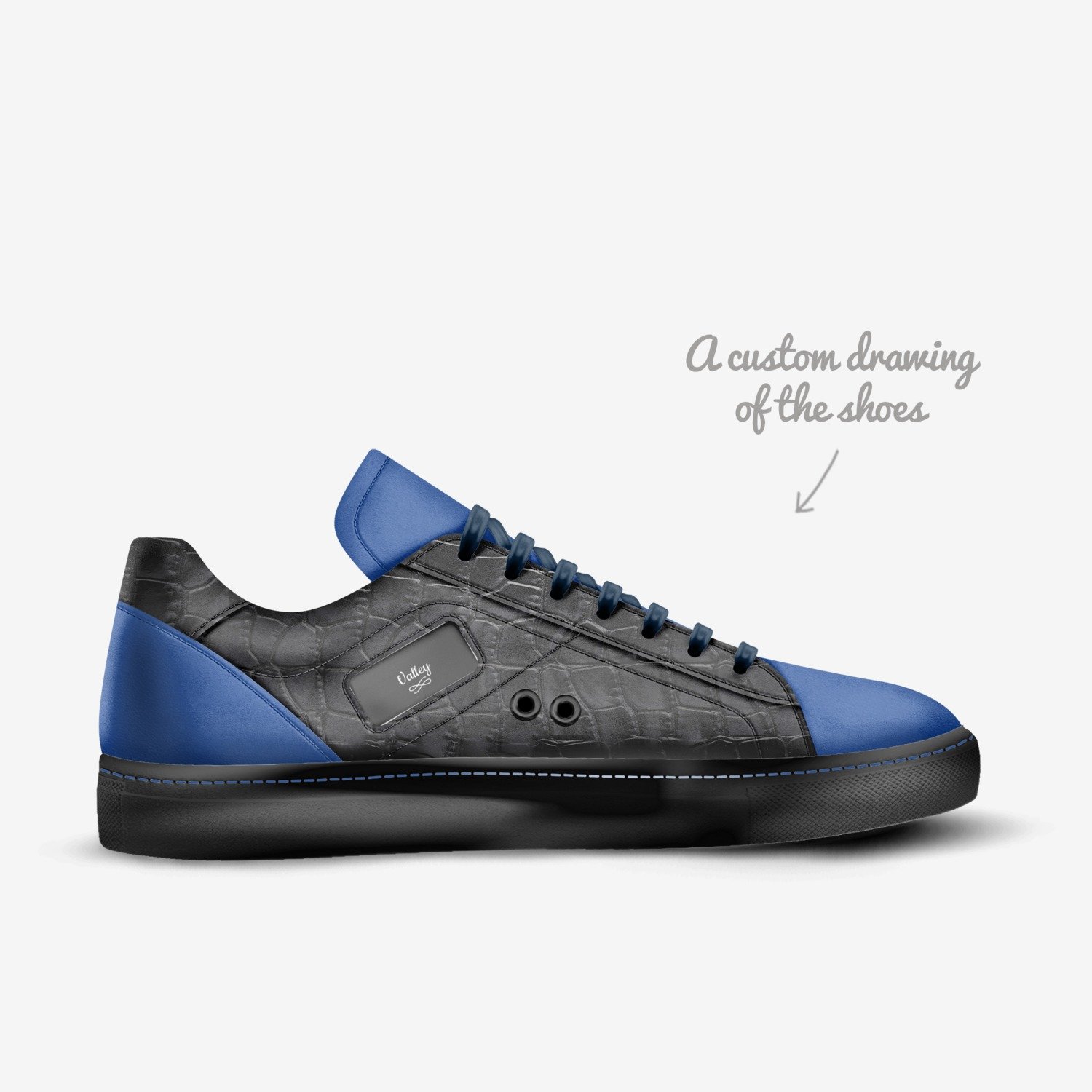 Valley custom made in Italy shoes by Rocky Bucano | Sketch view