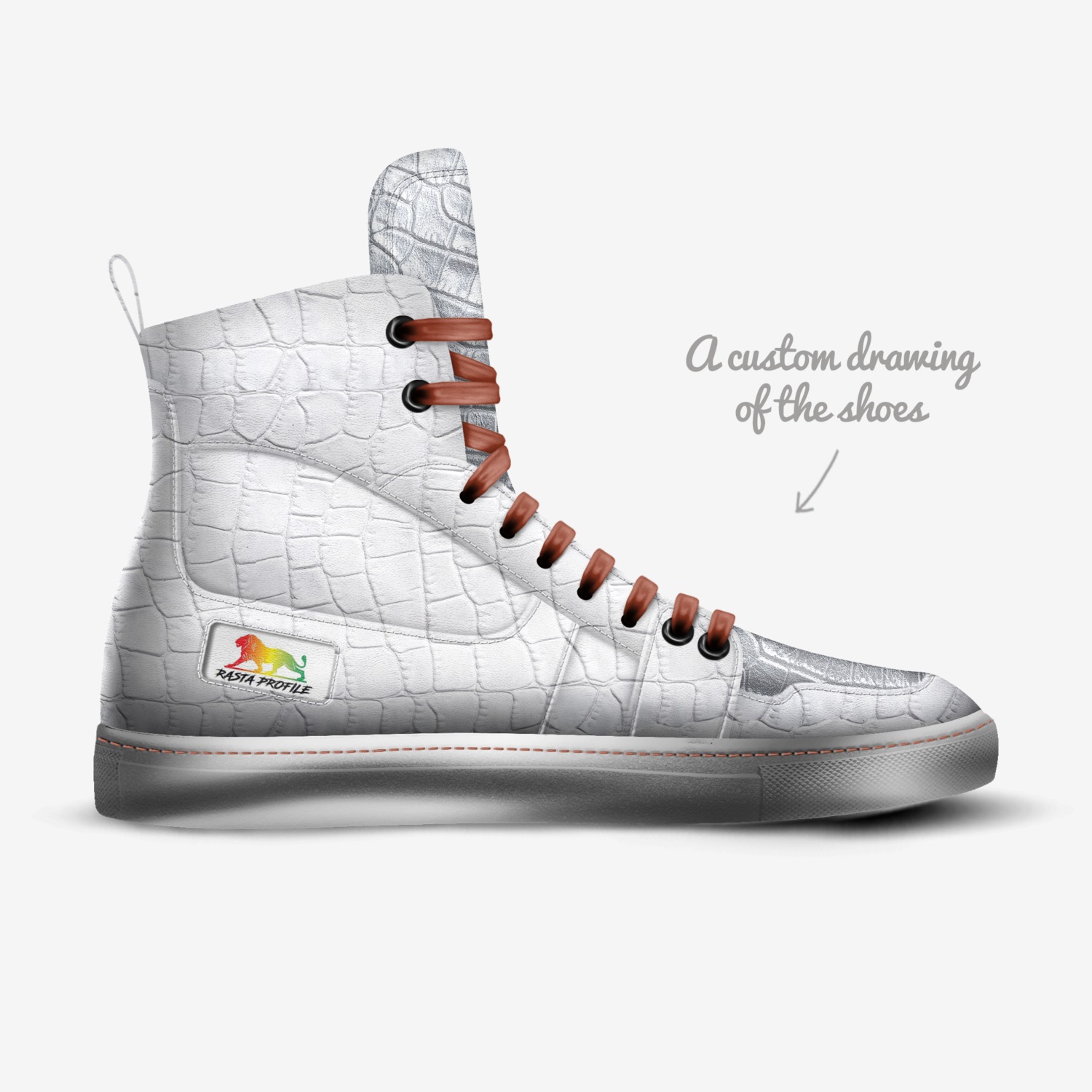 RastaProfile Stree custom made in Italy shoes by Trevor Best | Sketch view
