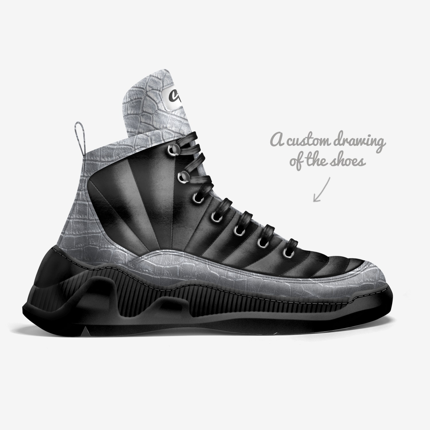 New Jungle custom made in Italy shoes by Terrence Ford | Sketch view