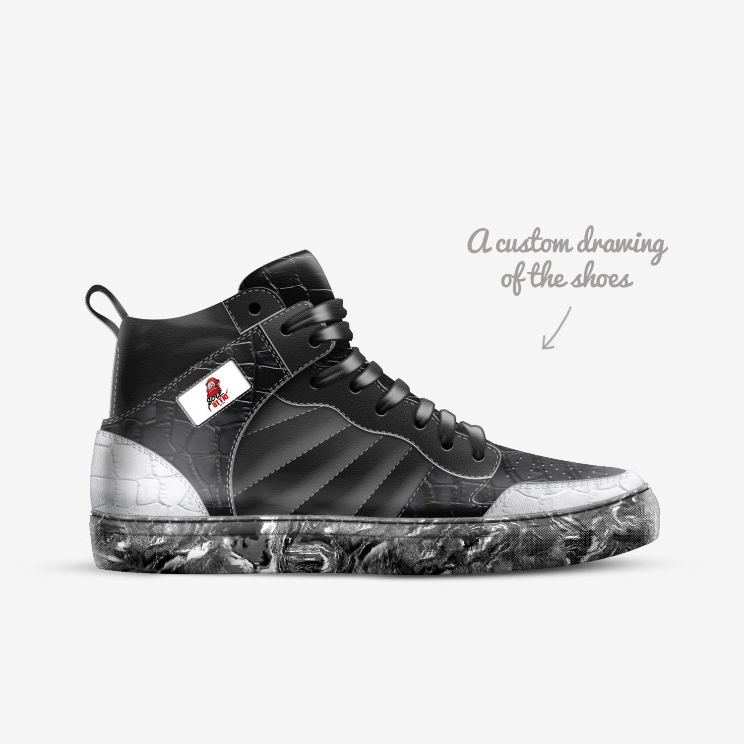 MRedmon custom made in Italy shoes by Mershodd Redmon | Sketch view