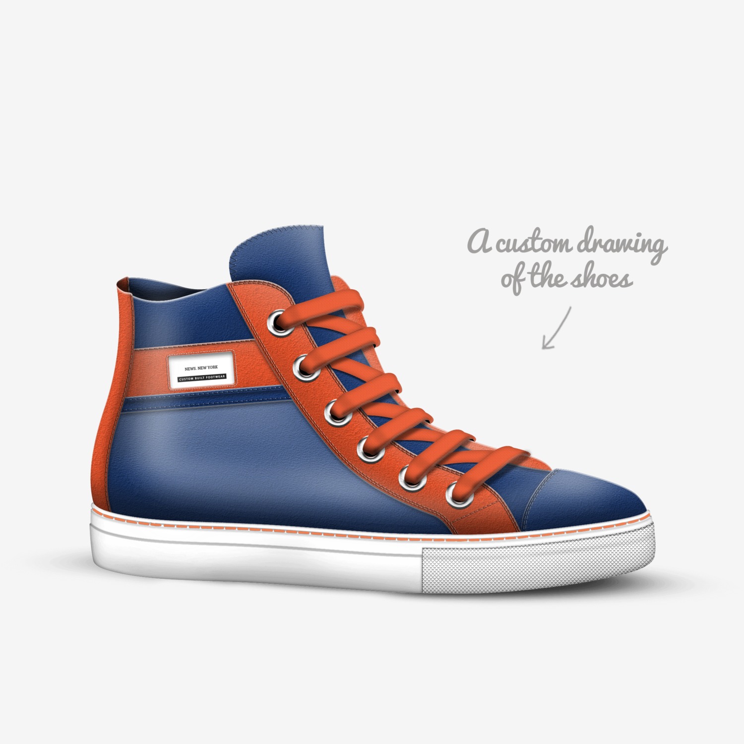 NEWS custom made in Italy shoes by Leon Newman | Sketch view