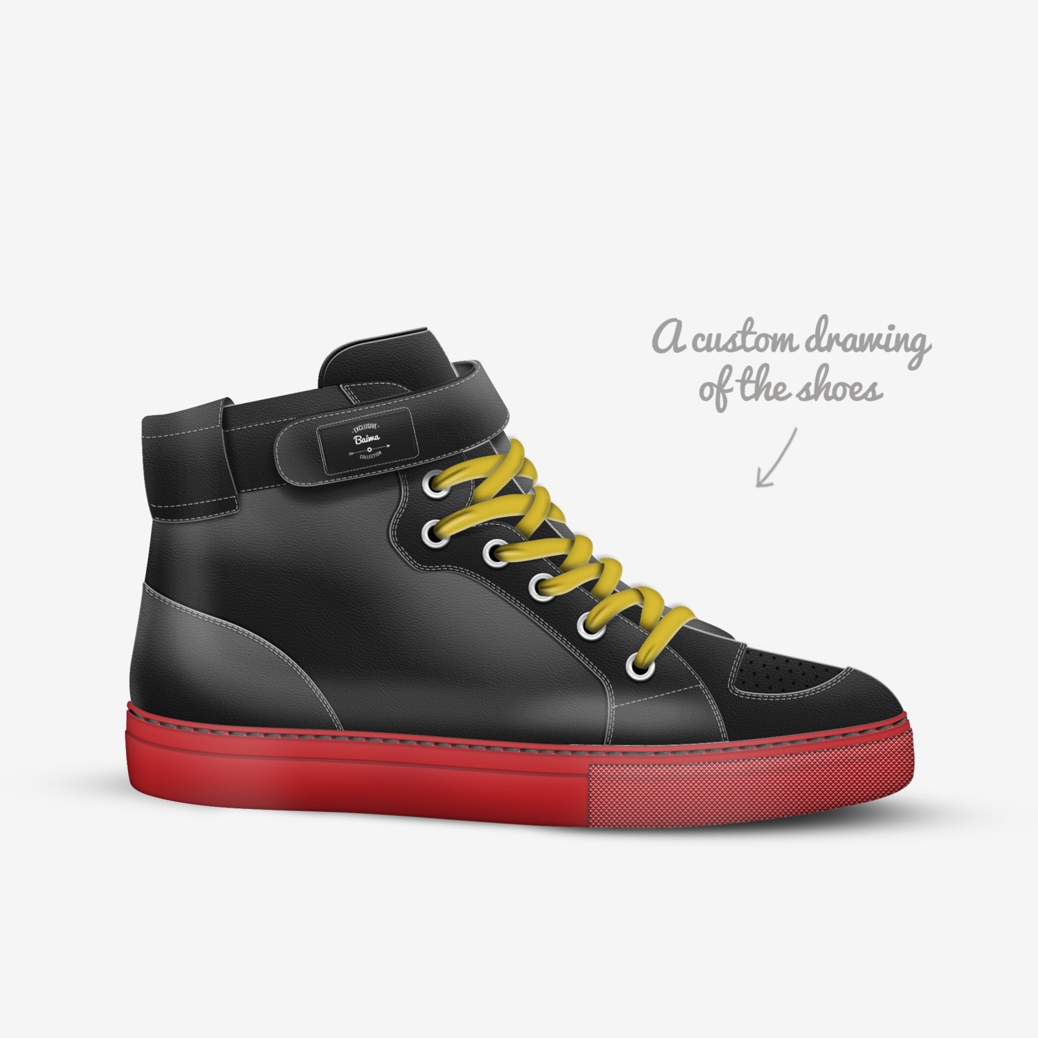 Baiwa custom made in Italy shoes by Flavius Burbulea | Sketch view