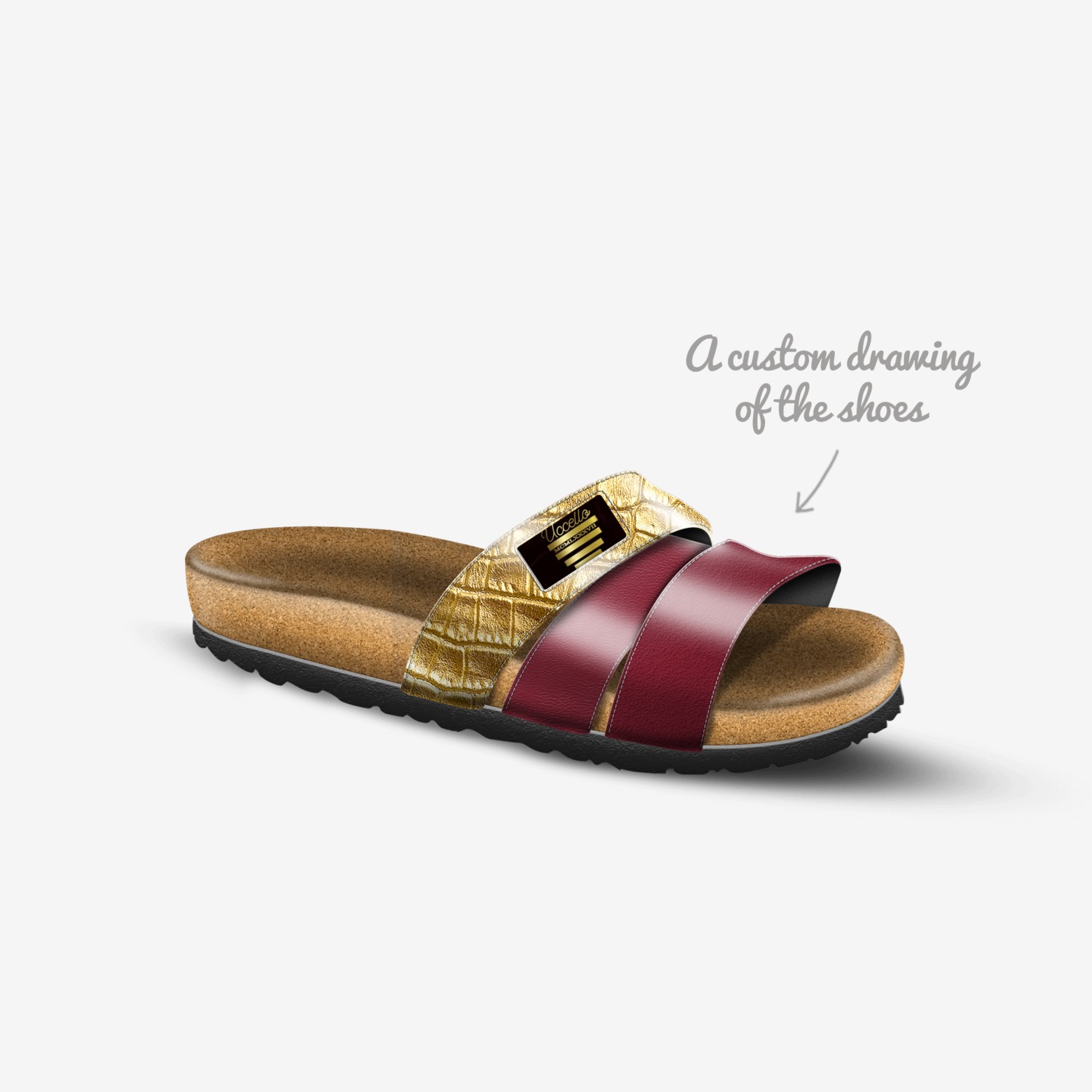UCCELLO MIRTILLO custom made in Italy shoes by La’ Monsta | Sketch view