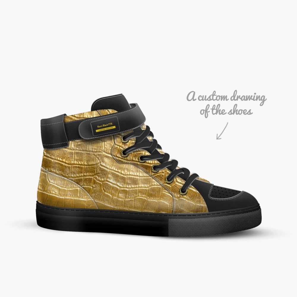 Rucci Black FTR limited edition shoe Rucci Black FTR artisan made in Italy shoes by Heracio Valentino Dillingham