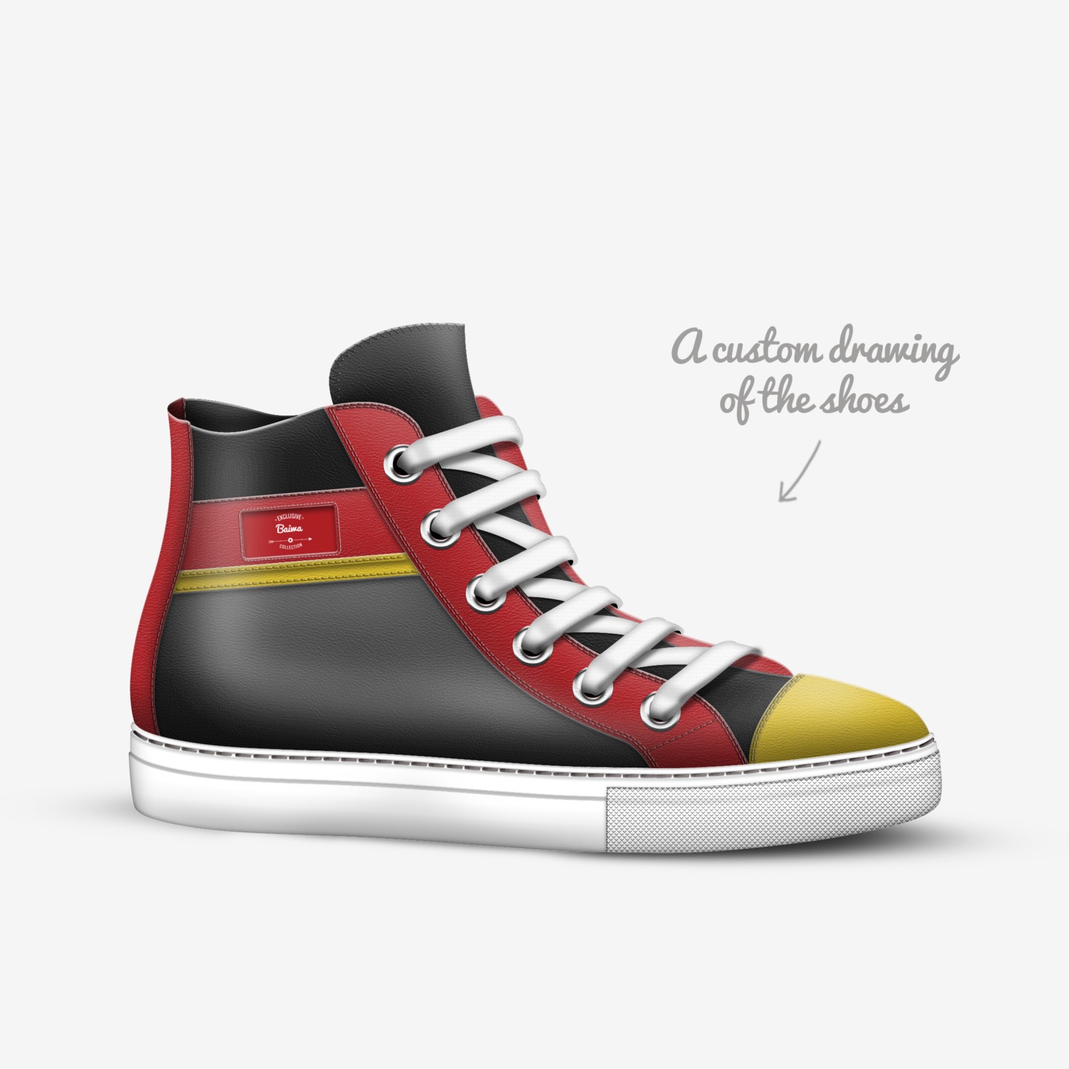 Baiwa custom made in Italy shoes by Flavius Burbulea | Sketch view