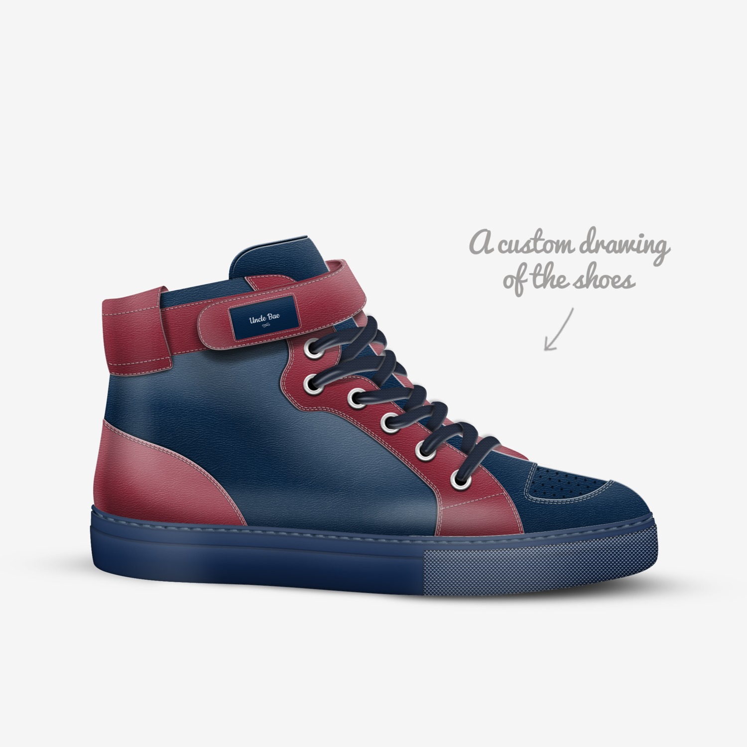 Lady bae custom made in Italy shoes by Confidant Sekwena | Sketch view