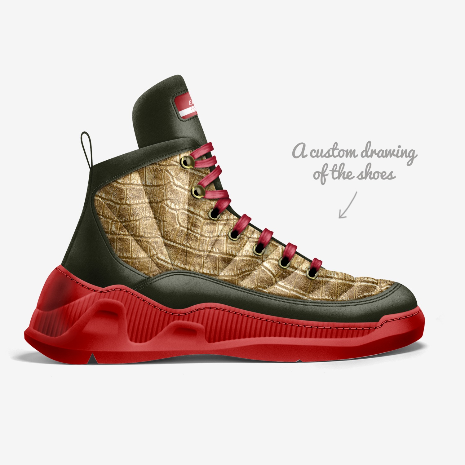 Eva’Monè  custom made in Italy shoes by Courtney Bethea | Sketch view