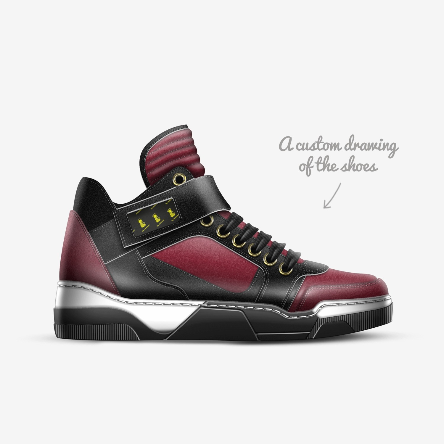 Royal Fleets X1 custom made in Italy shoes by Issac Wright | Sketch view