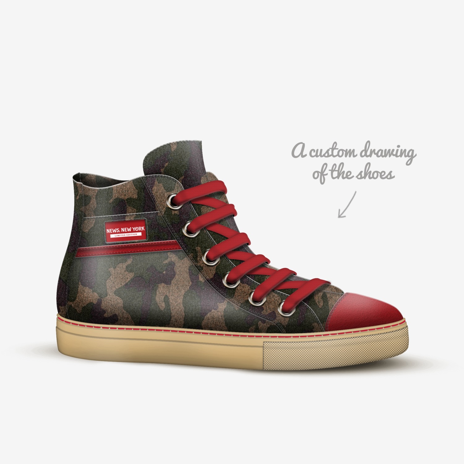 NEWS custom made in Italy shoes by Leon Newman | Sketch view