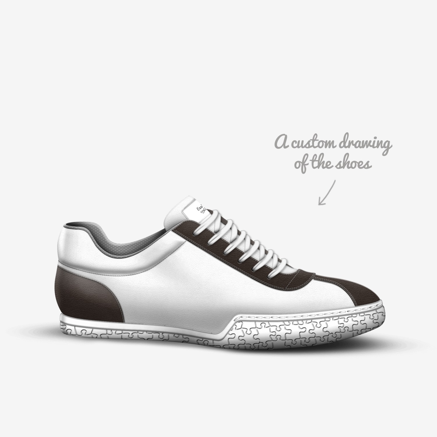 Ezz's custom made in Italy shoes by Ed Hutchins | Sketch view