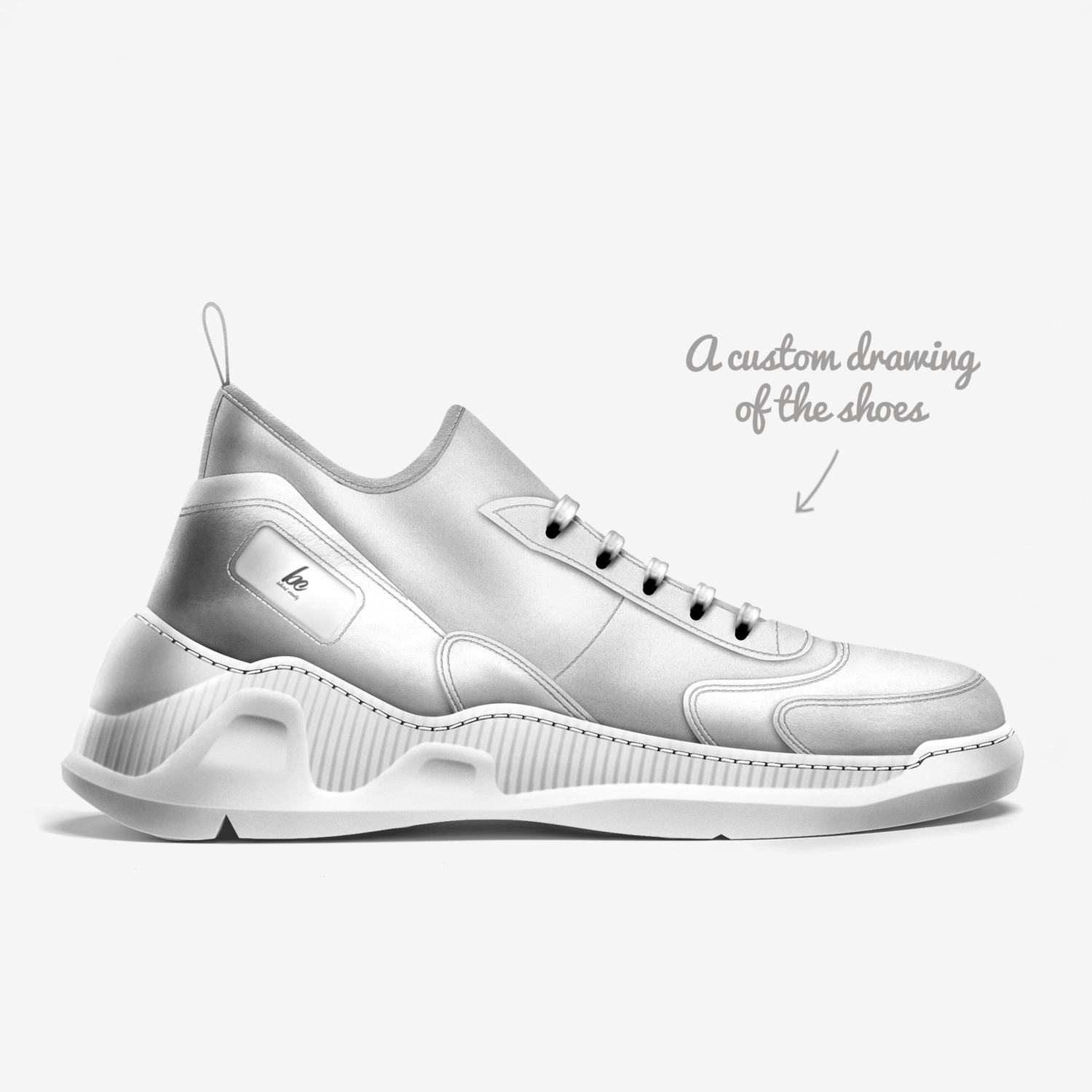 BC - New Age custom made in Italy shoes by Beloved Cerenity | Sketch view