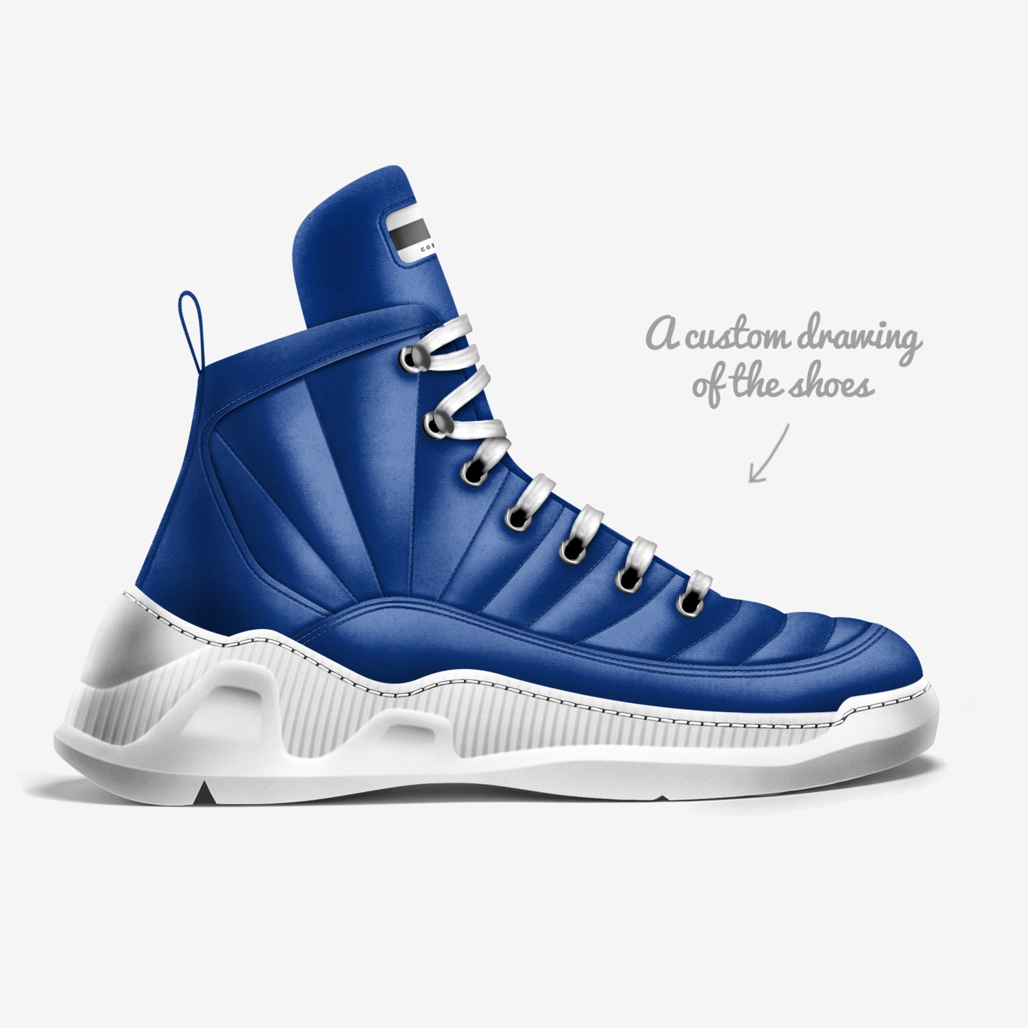 Kiing custom made in Italy shoes by Howard Chisholm | Sketch view