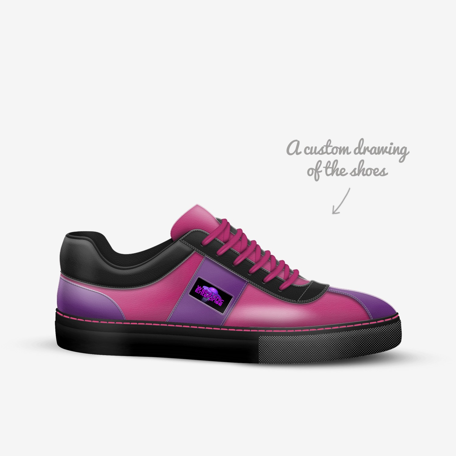 Weird Chic  custom made in Italy shoes by Mona Lisa | Sketch view