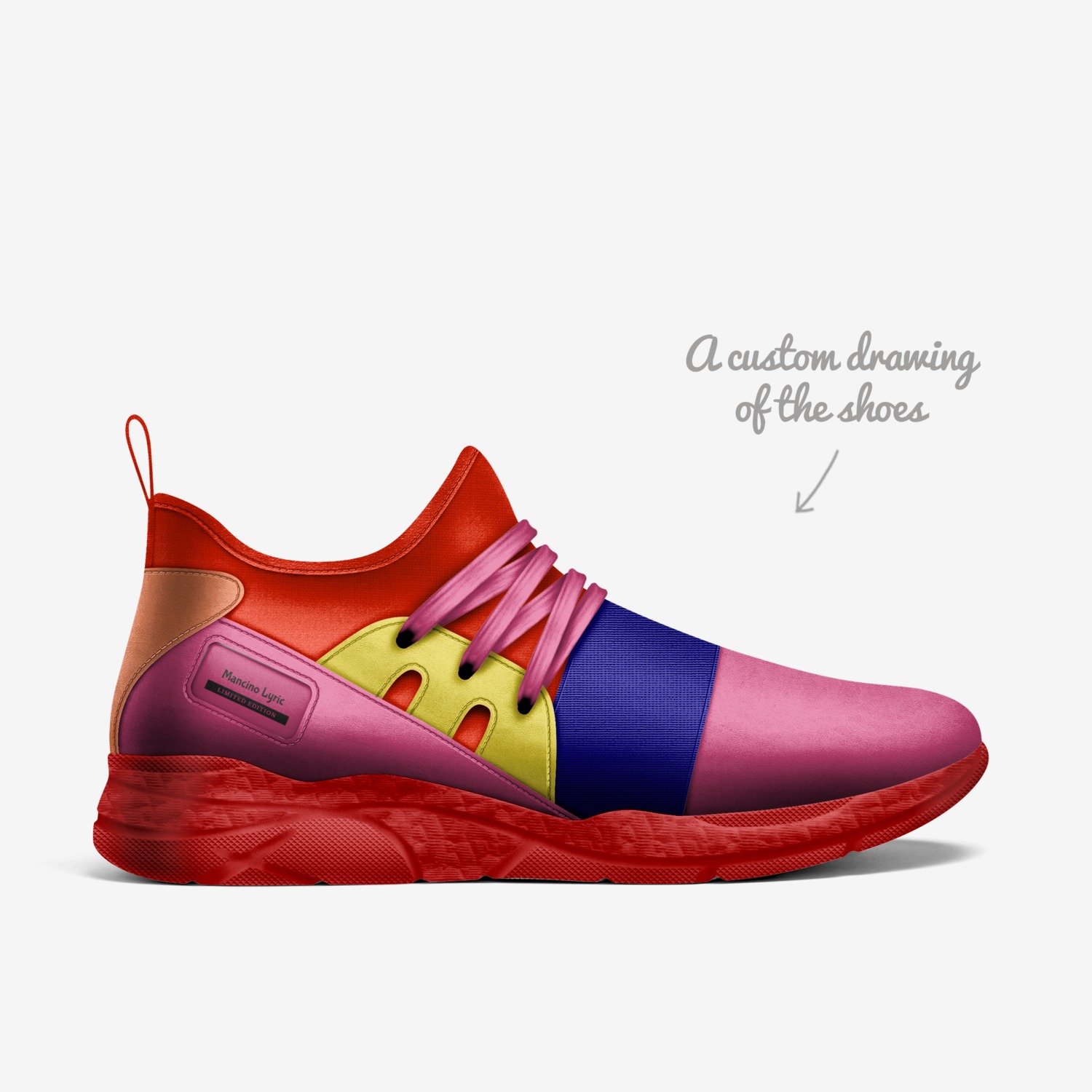 Mancino Lava Lyric custom made in Italy shoes by Ray "lefty" Rhodes | Sketch view