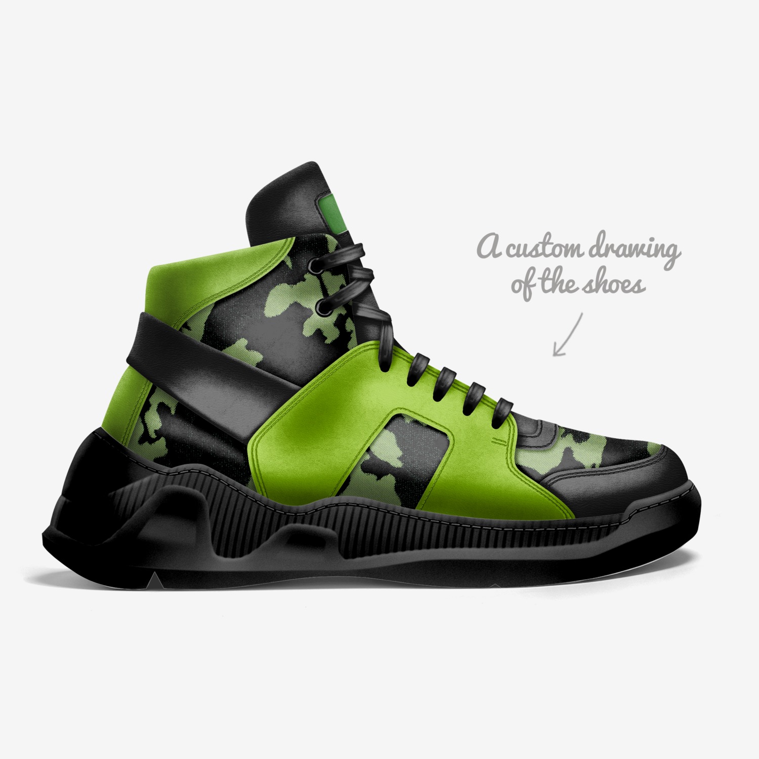 Essence custom made in Italy shoes by Vanessa Duncan | Sketch view