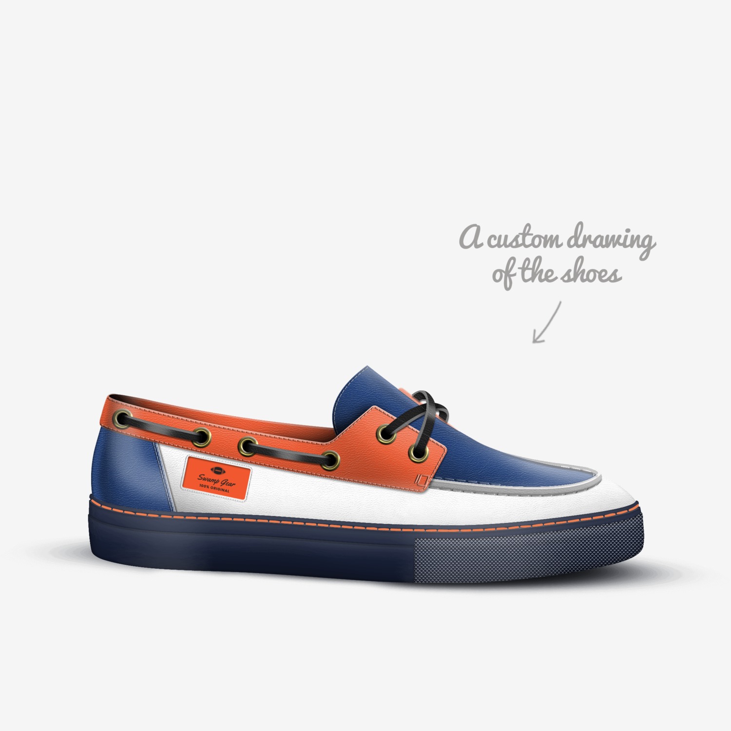 Swamp Gear custom made in Italy shoes by Richard Harvey | Sketch view