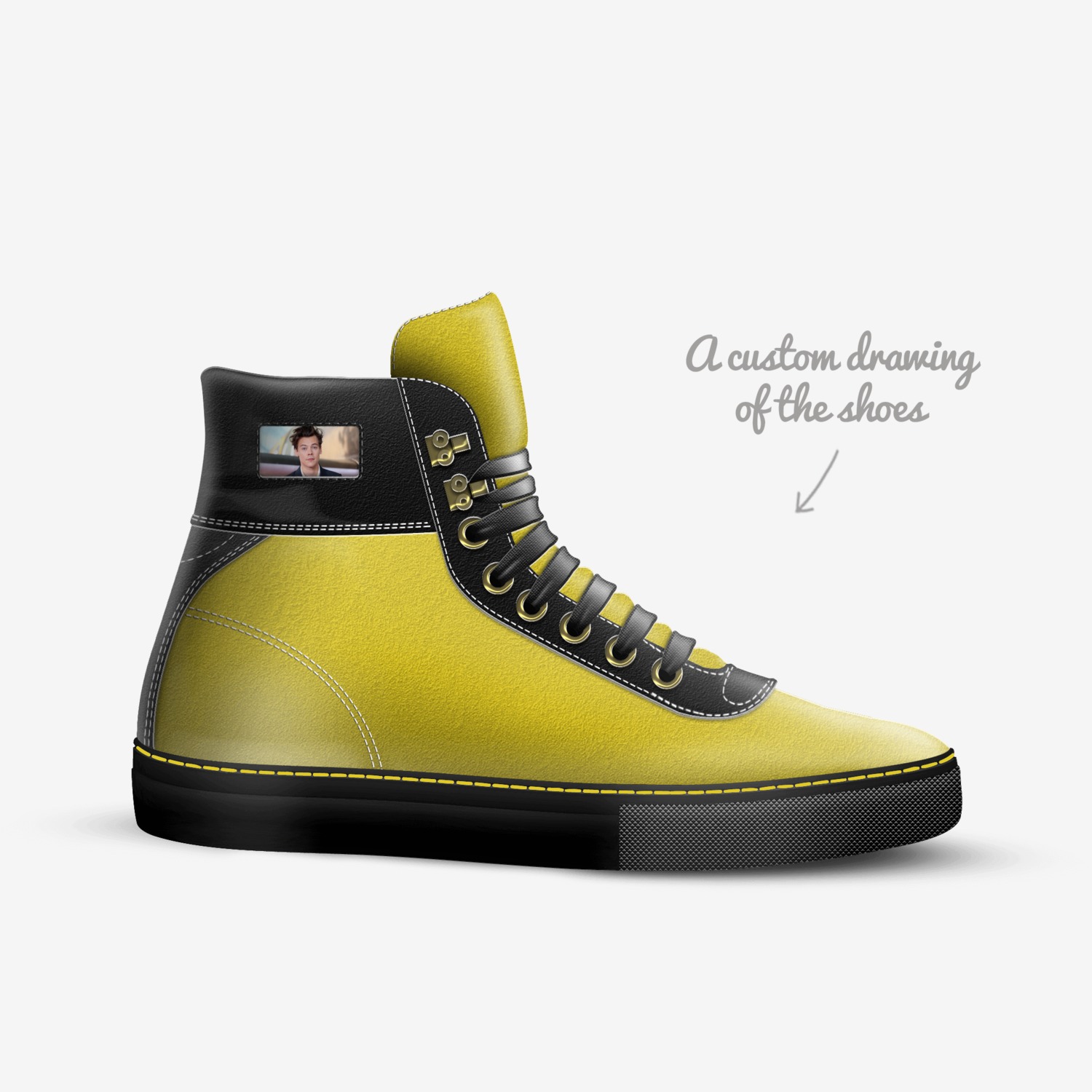 Harry Styles custom made in Italy shoes by Ali Ankaralı | Sketch view