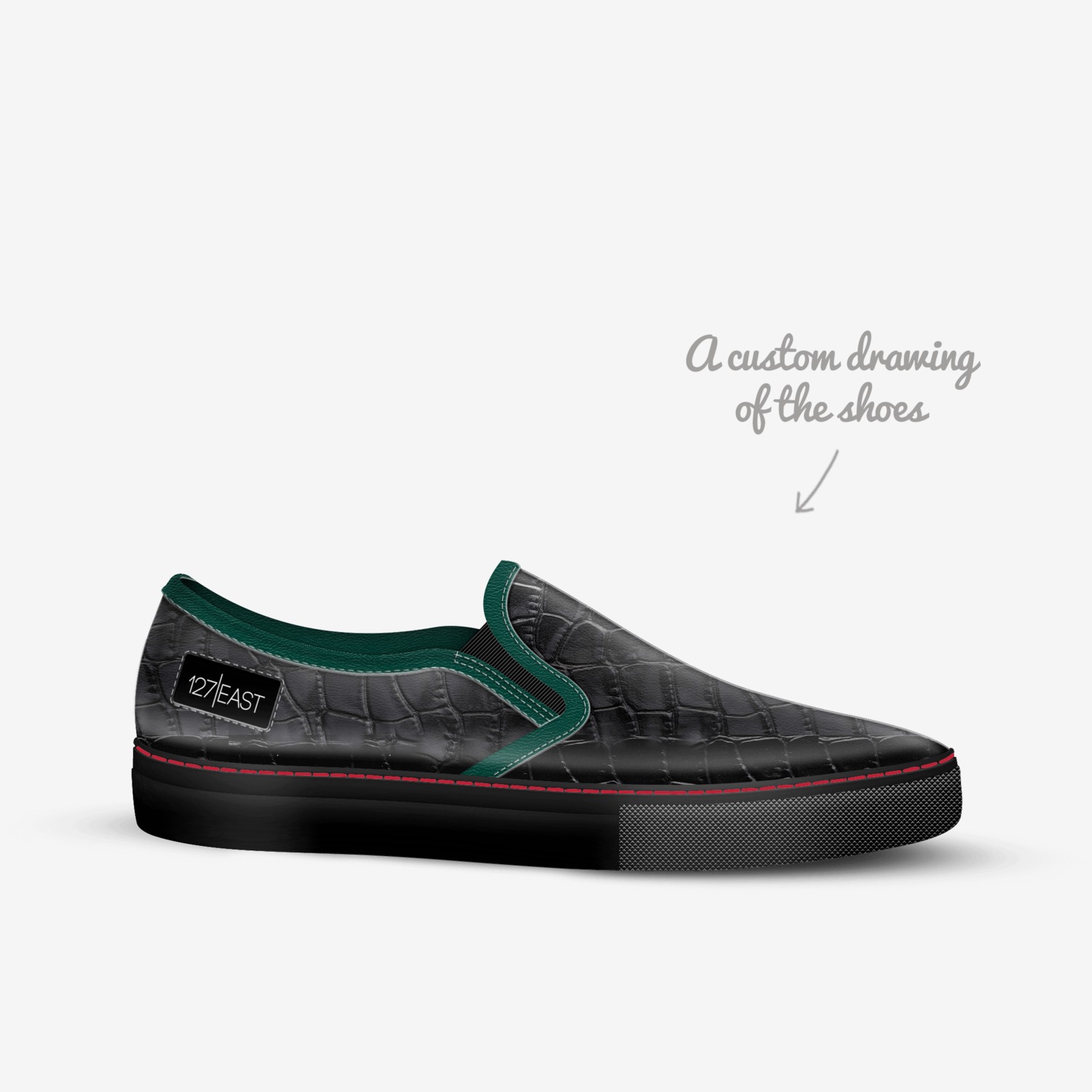 Soles by 127|East custom made in Italy shoes by Nicole Dupree | Sketch view