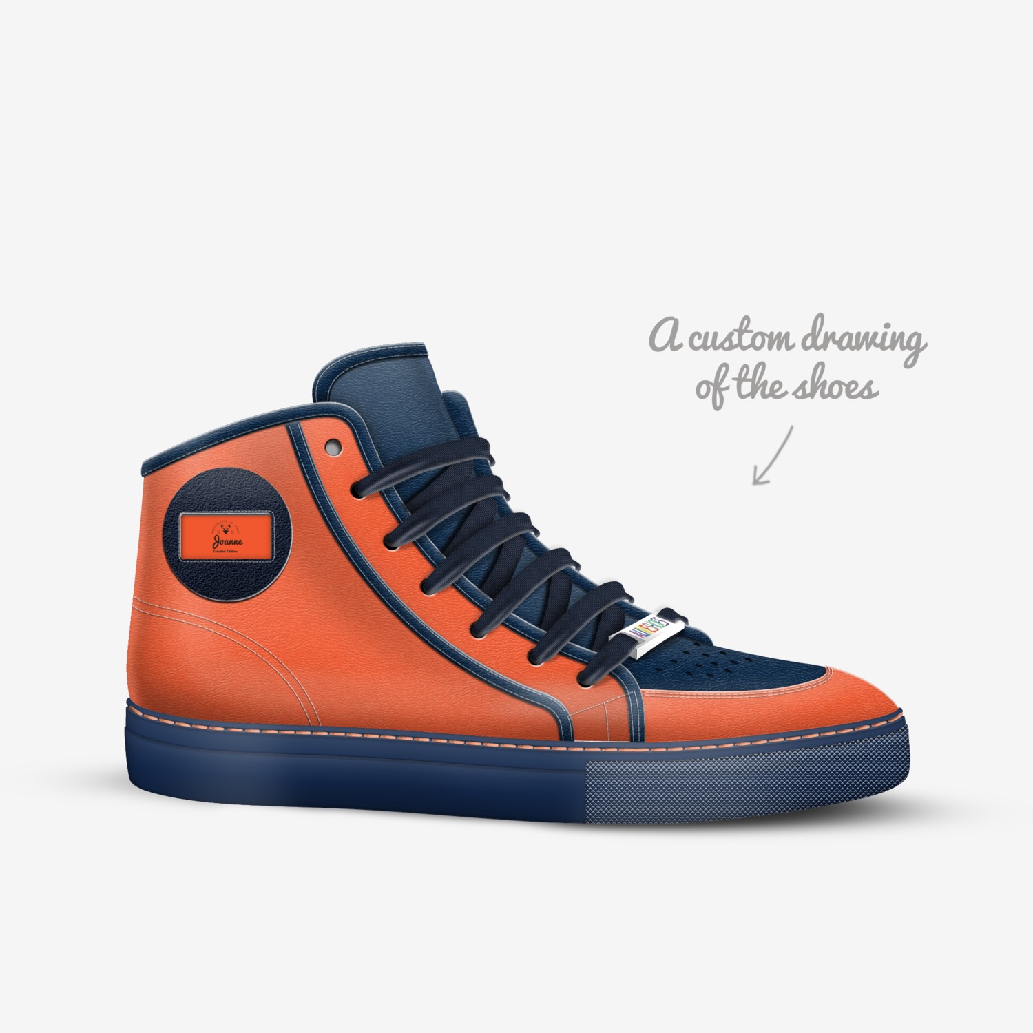 Joanne custom made in Italy shoes by Yulia Yohana | Sketch view