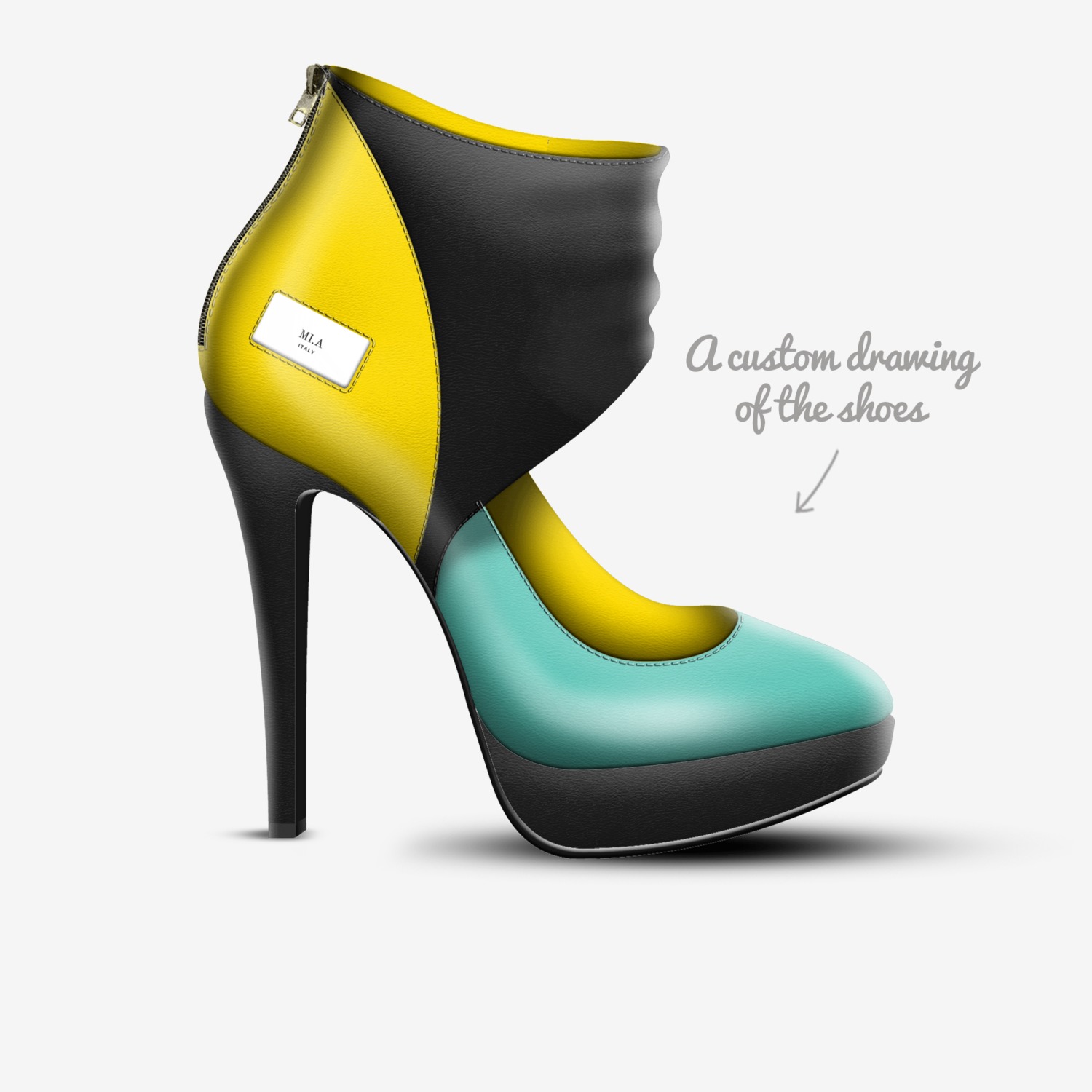 MI.A custom made in Italy shoes by Cri.minghini Shoes | Sketch view