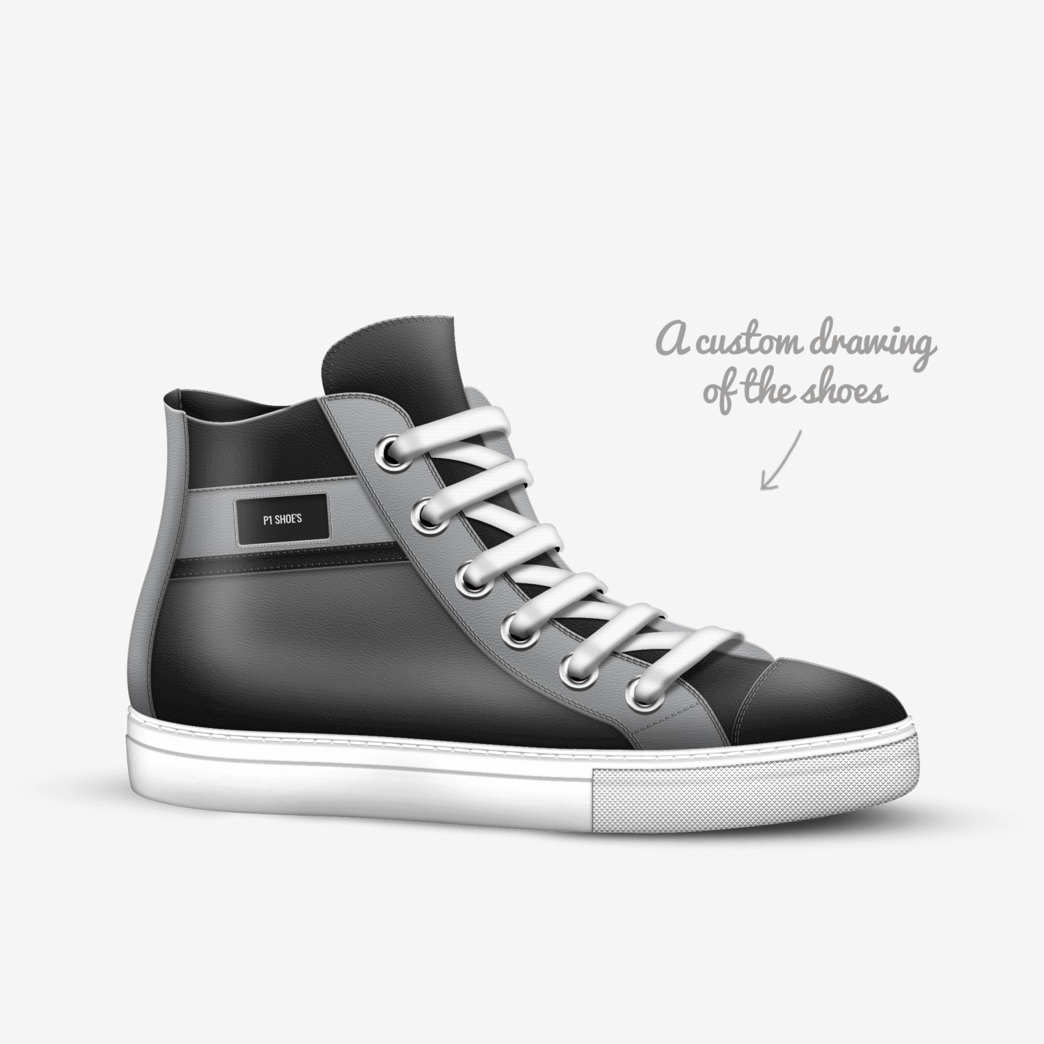 P1 Shoe's custom made in Italy shoes by Adam Aldridge | Sketch view